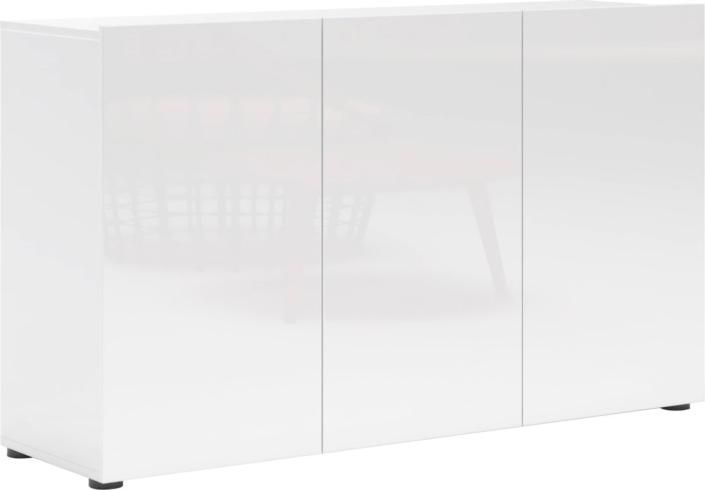 Image of Home affaire Sideboard "MISTER, Sideboard,Kommode, Anrichte, mit 4 geräumigen Fächern" Kommode, komplett Hochglanz lackiert, Breite 135cm
