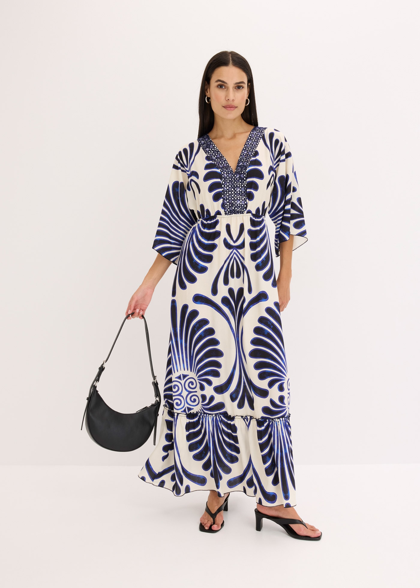 Image of bonprix Maxikleid 1 tlg. für Frühling und Sommer, aus Viskose, Oversize Passform, mit Druck
