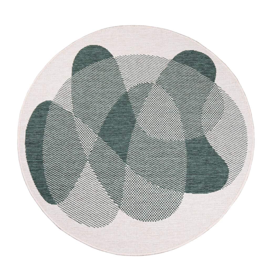 Carpet City Outdoorteppich »DUO RUG 5835« rund 5 mm Höhe Wendeteppich Wetterfest In- & Outdoor, Balkon, Terrasse, Wohnzimmer