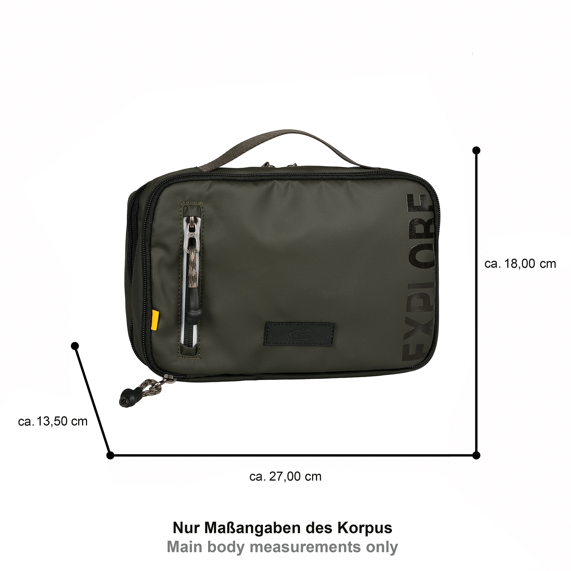camel active Kulturbeutel »Explore« Unisex Kosmetiktasche mit reflektierende Reissverschlüsse