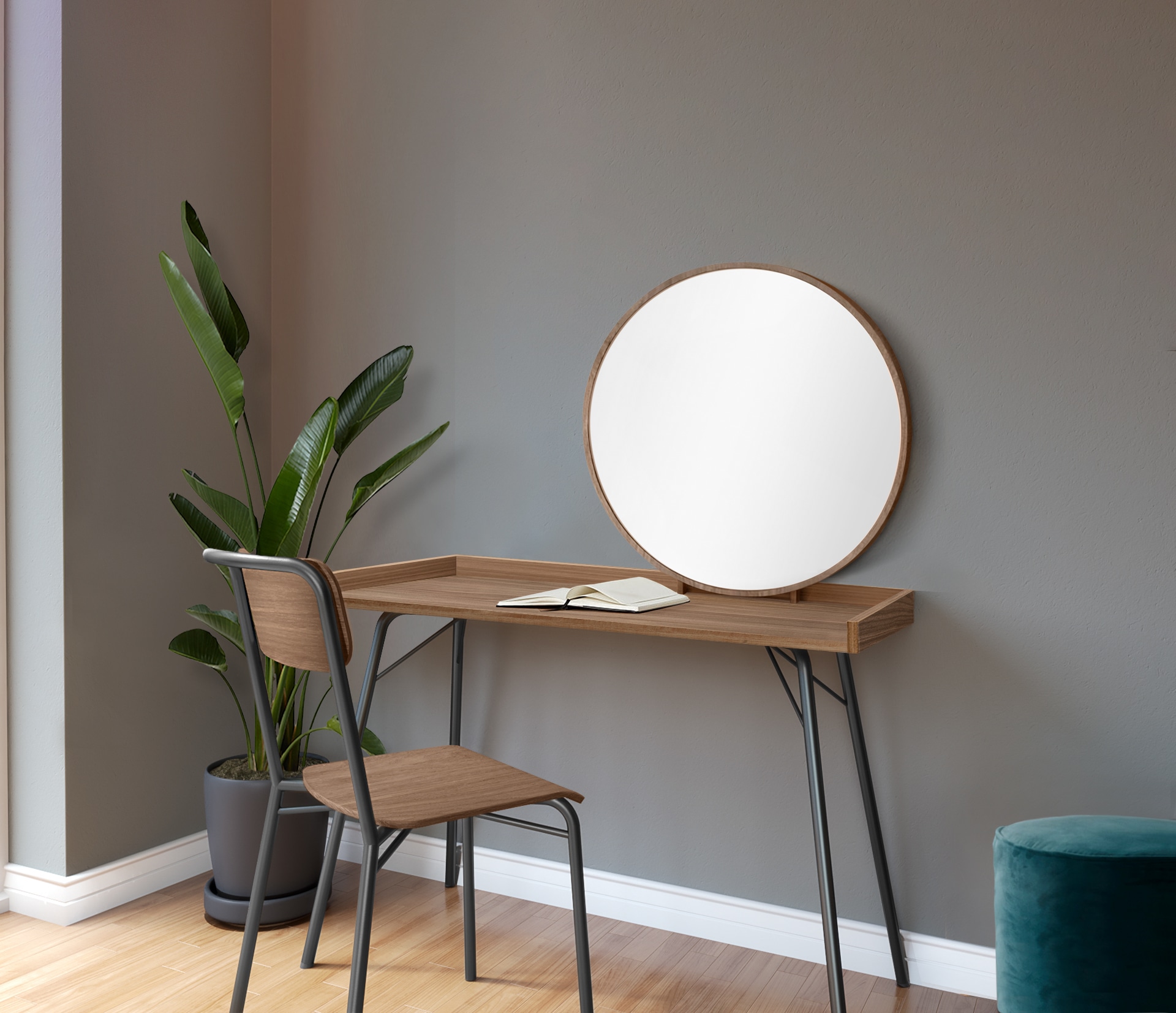 Image of andas Schminktisch besonderes Design, Breite 115 cm, FSC-zertifiziert