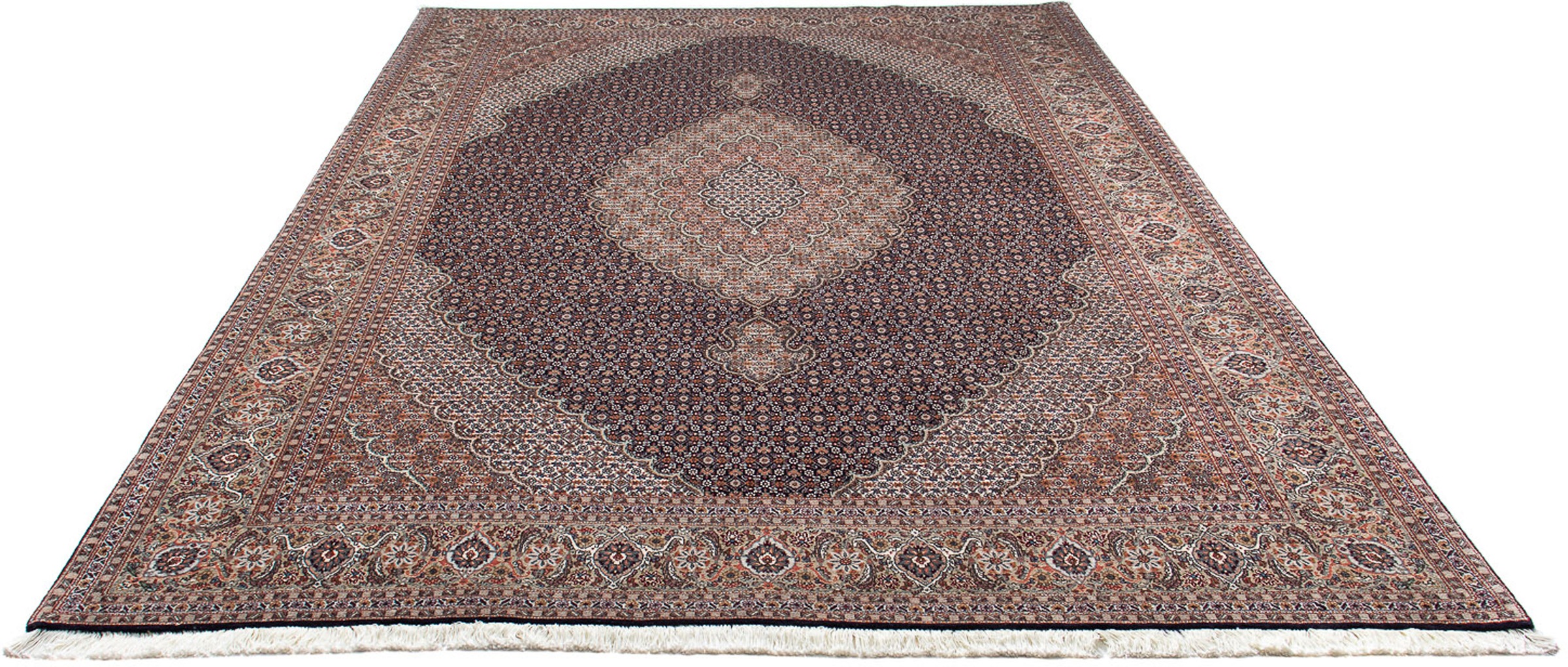 Image of morgenland Orientteppich »Perser - Täbriz - 296 x 207 cm - dunkelblau«, rechteckig, 10 mm Höhe, Wohnzimmer, Handgeknüpft, Einzelstück mit Zertifikat bei Ackermann Versand Schweiz