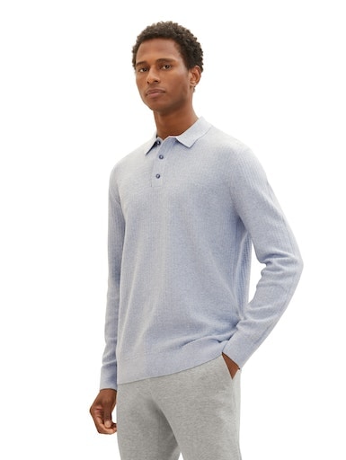 TOM TAILOR Polokragenpullover, mit kurzer Knopfleise am Polokragen