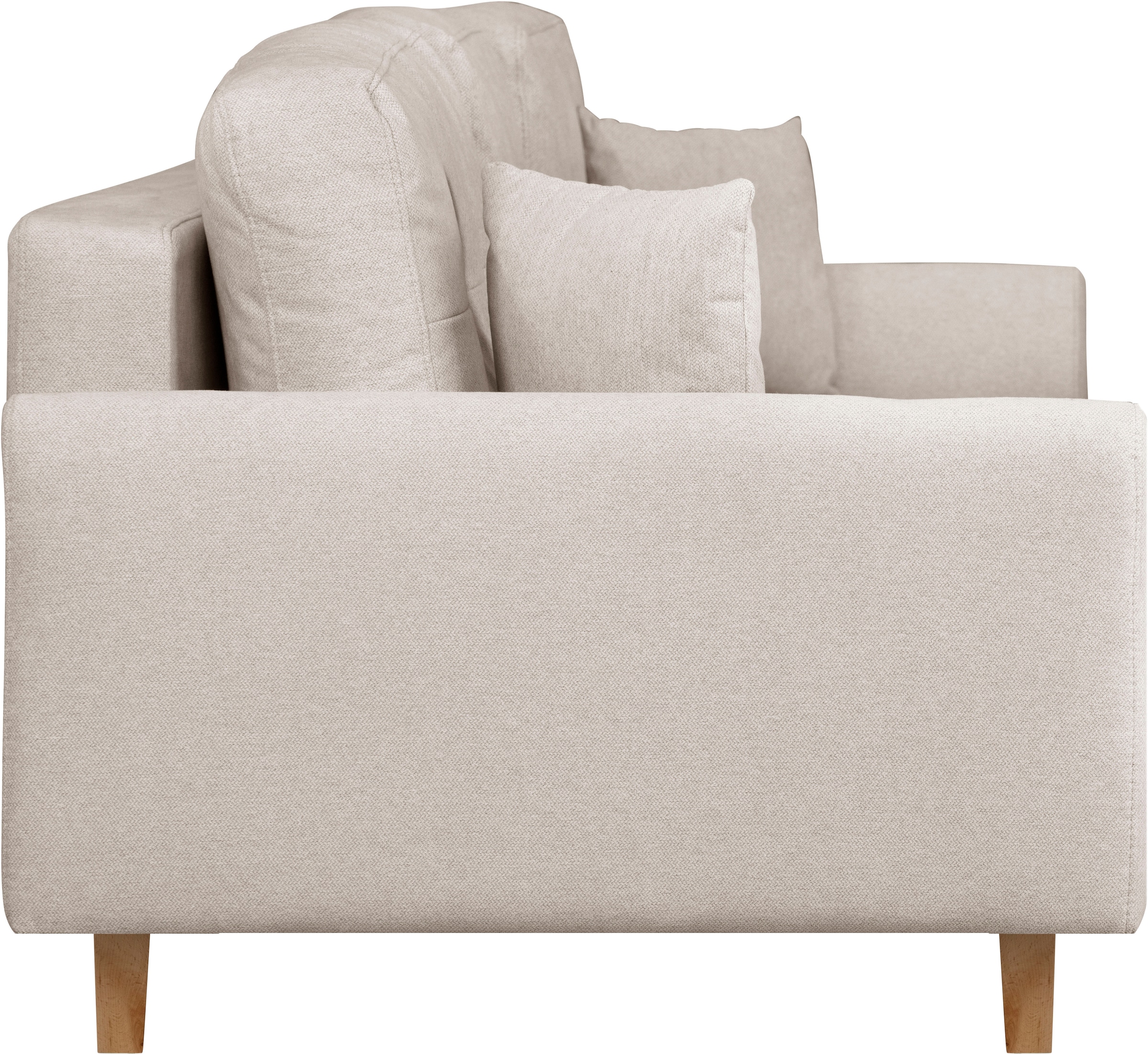 Home affaire 2-Sitzer »TRIPLO mit Wellenunterfederung, Masse B/T/H: 165/100/89 cm«, Sofa mit Steppung im Rückenbereich, incl. Rückenkissen und Zierkissen