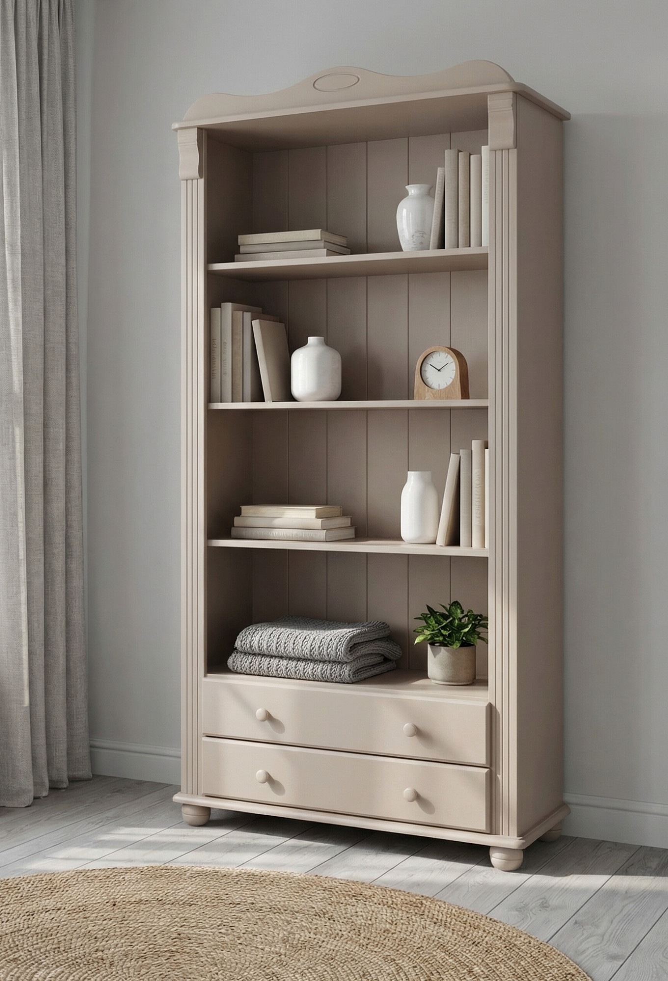 Image of GOODproduct Bücherregal "Adele, Standregal, Regal" B/T/H:, aus massiver Kiefer, Breite 92 cm, mit 2 Schubladen, FSC