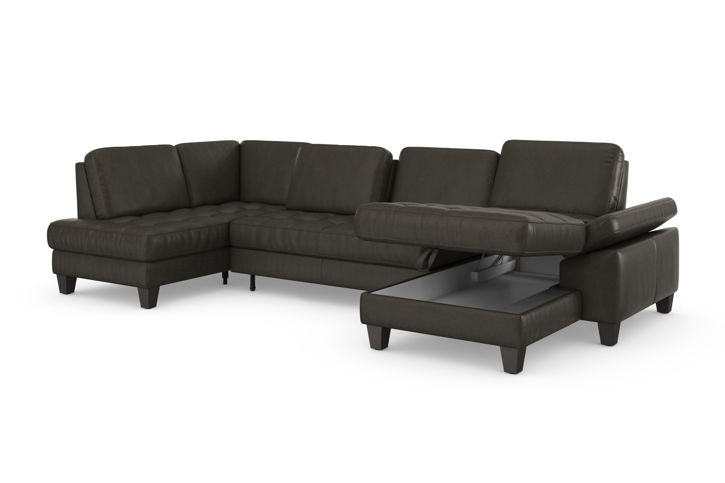 sit&more Wohnlandschaft »Westham U-Form«, wahlweise mit Bettfunktion, Bettkasten, Sitztiefenverstellung