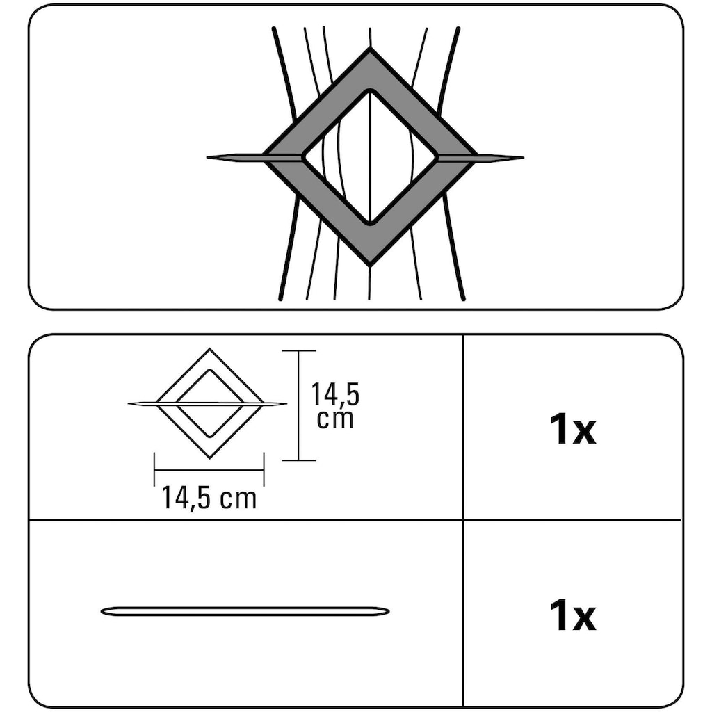 GARDINIA Dekoklammer »Dekospange mit Stab Uranus«, (1 St.)