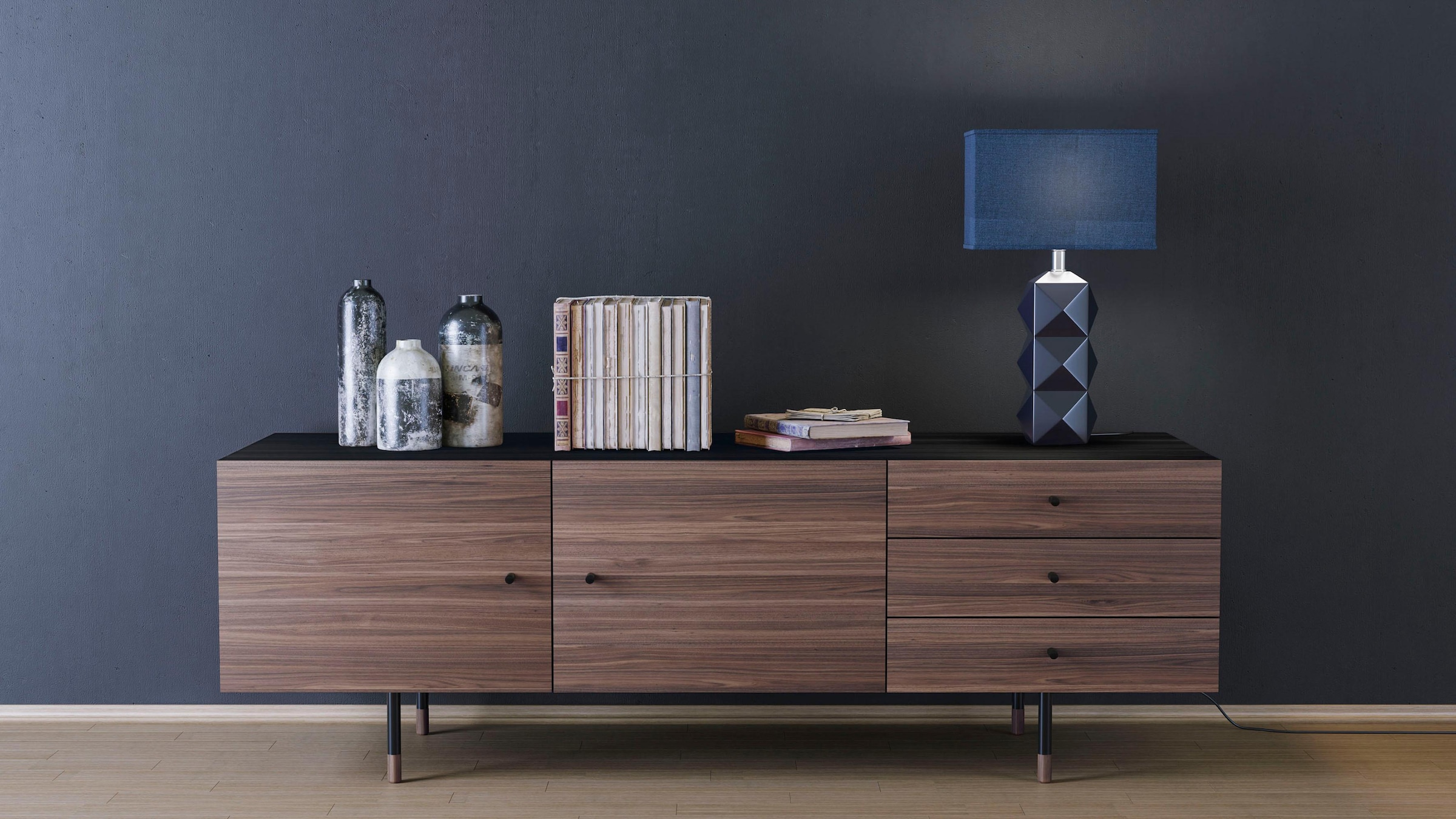Image of Woodman Sideboard "Jugend Kommode" mit Holzfurnier aus Eiche, Breite 180 cm, FSC