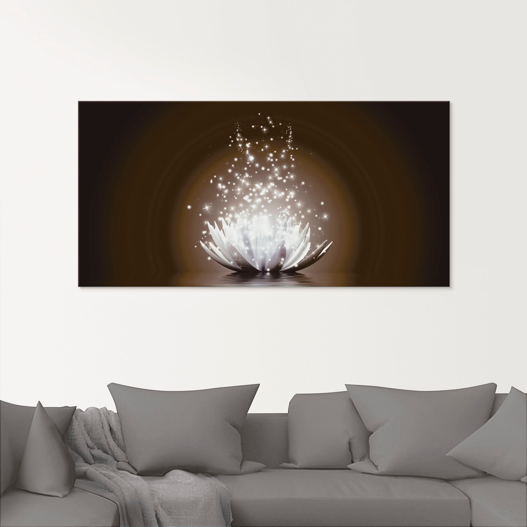 Image of Artland Glasbild "Magie der Lotus-Blume" Blumen 1 Stk. tlg.