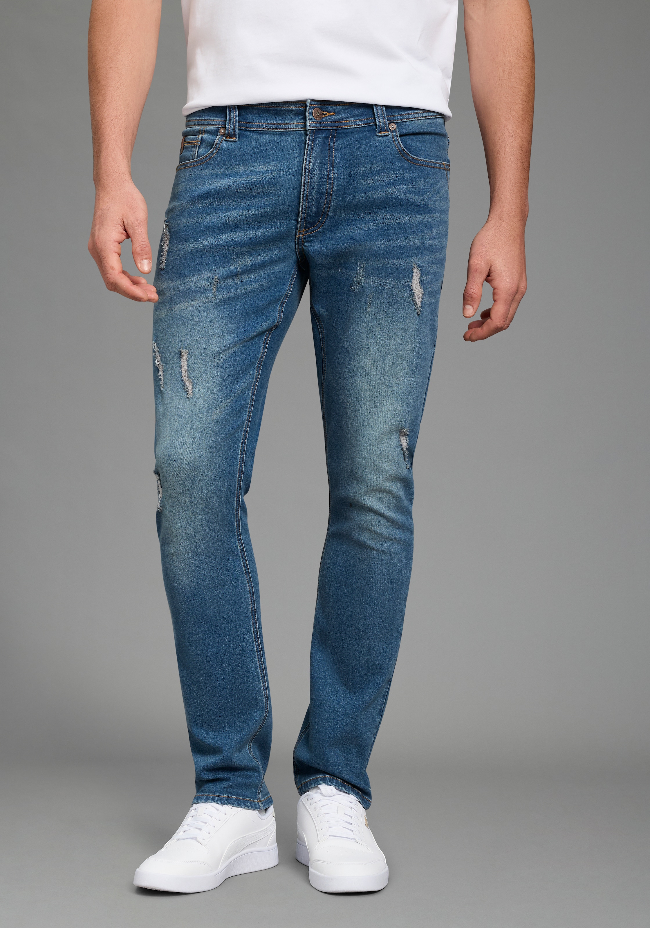 Bruno Banani Jeans slim »Grady« schmale Beinweite, niedrige Leibhöhe, figurbetonte Silhouette