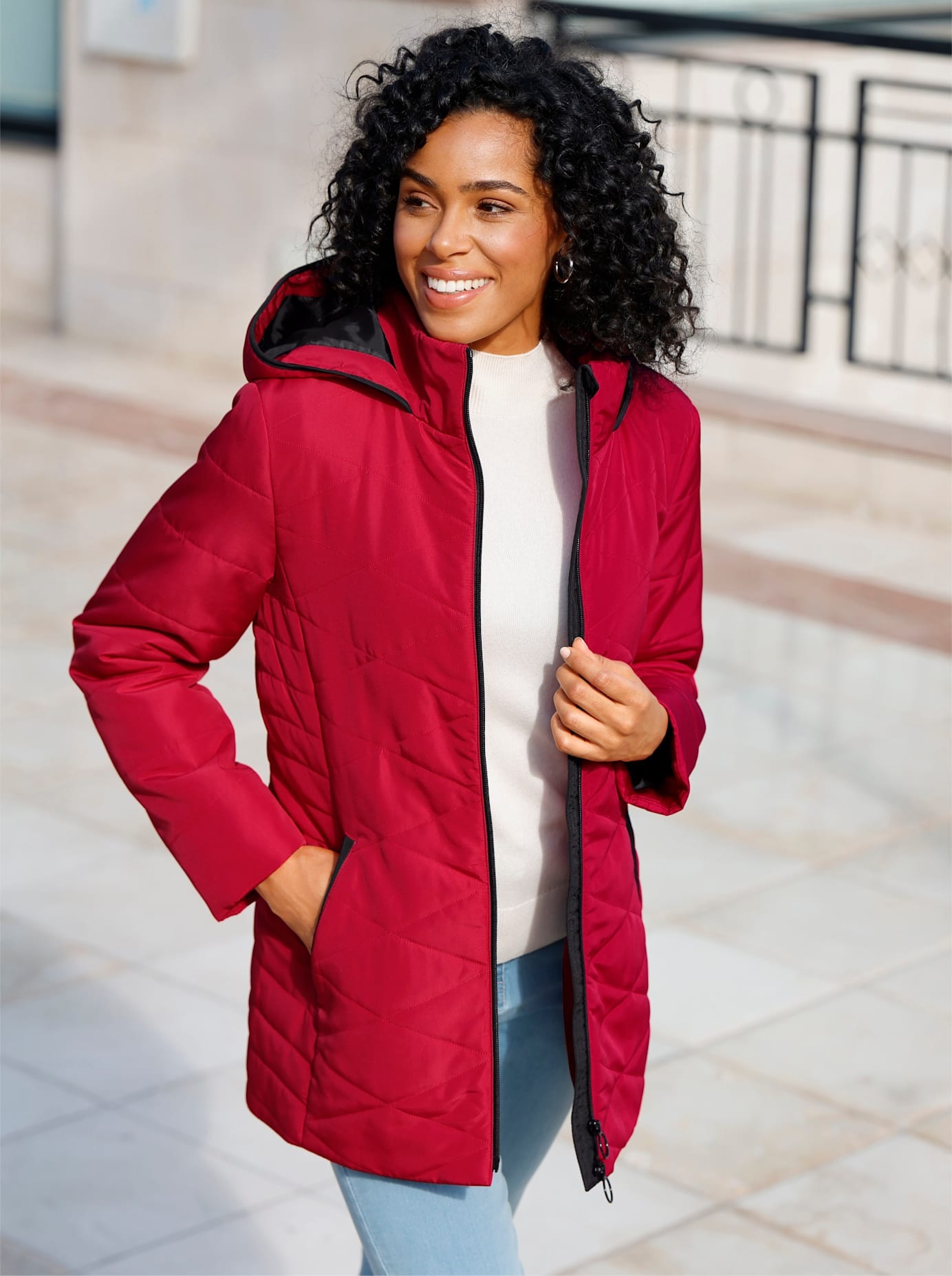 Classic Basics Steppjacke mit Kapuze