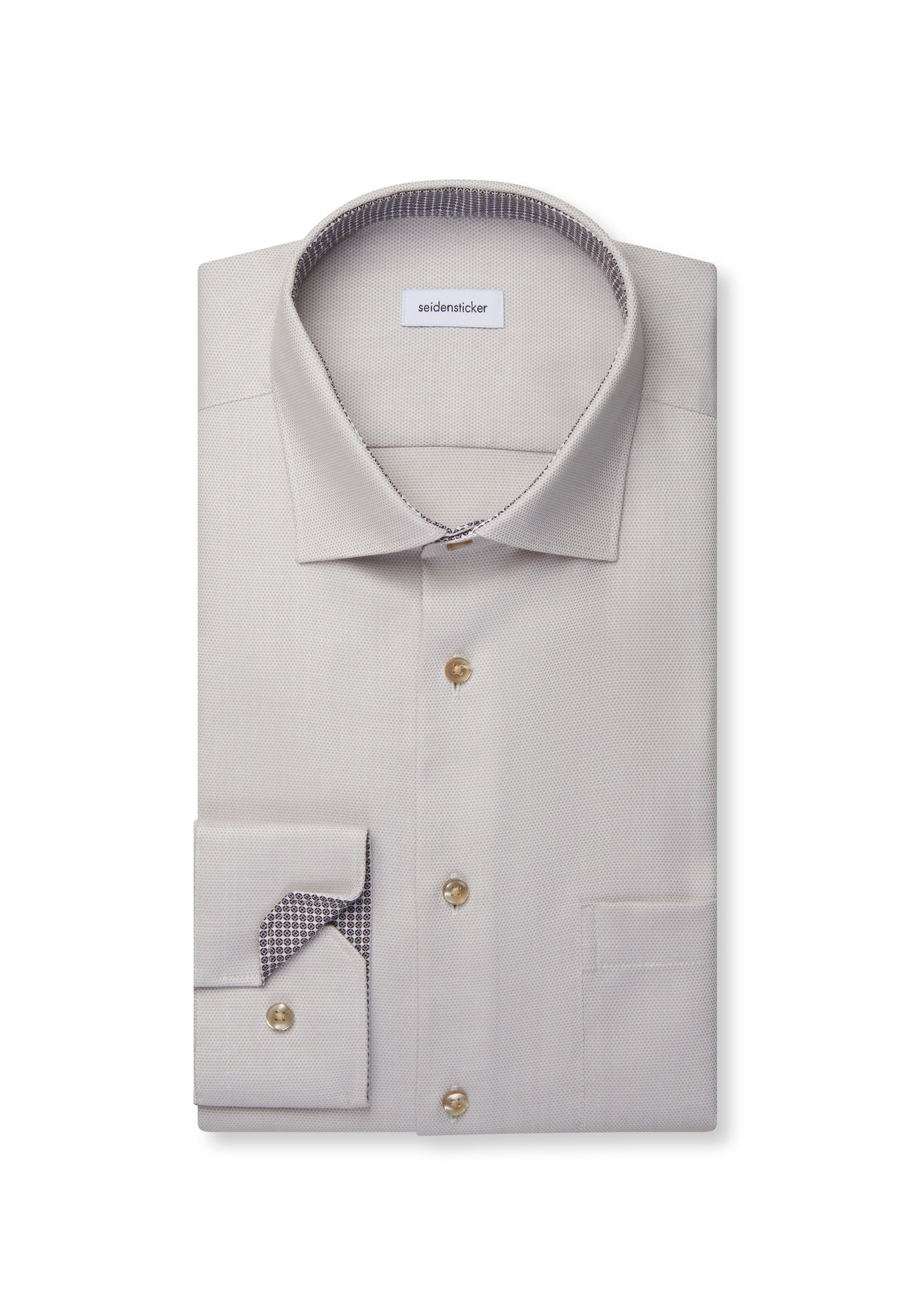 seidensticker Chemise d'affaires »Schwarze Rose« Regular 1/1 Kentkragen Struktur