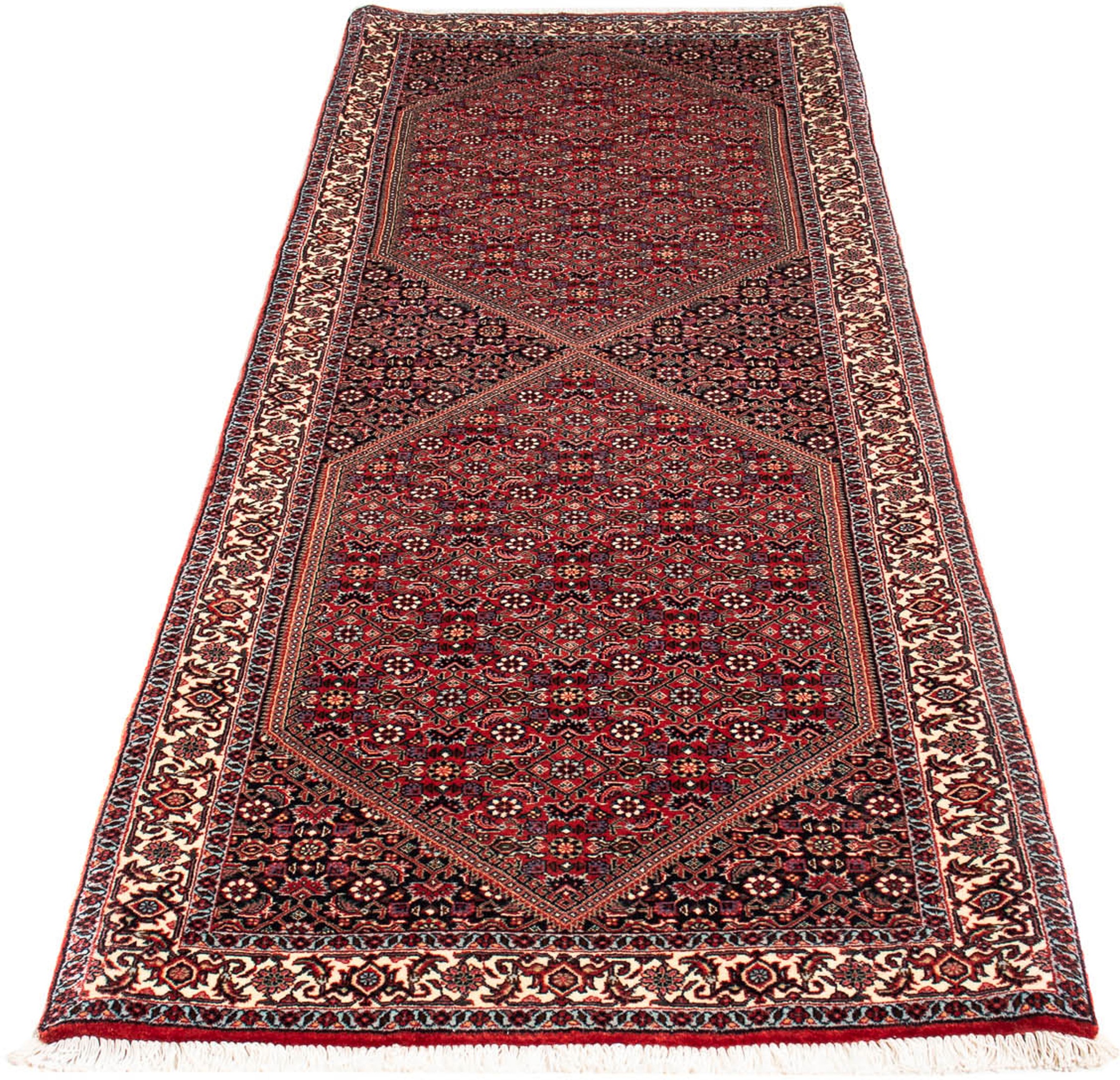 Image of morgenland Orientteppich »Perser - Bidjar - 219 x 79 cm - dunkelrot«, rechteckig, 15 mm Höhe, Wohnzimmer, Handgeknüpft, Einzelstück mit Zertifikat bei Ackermann Versand Schweiz