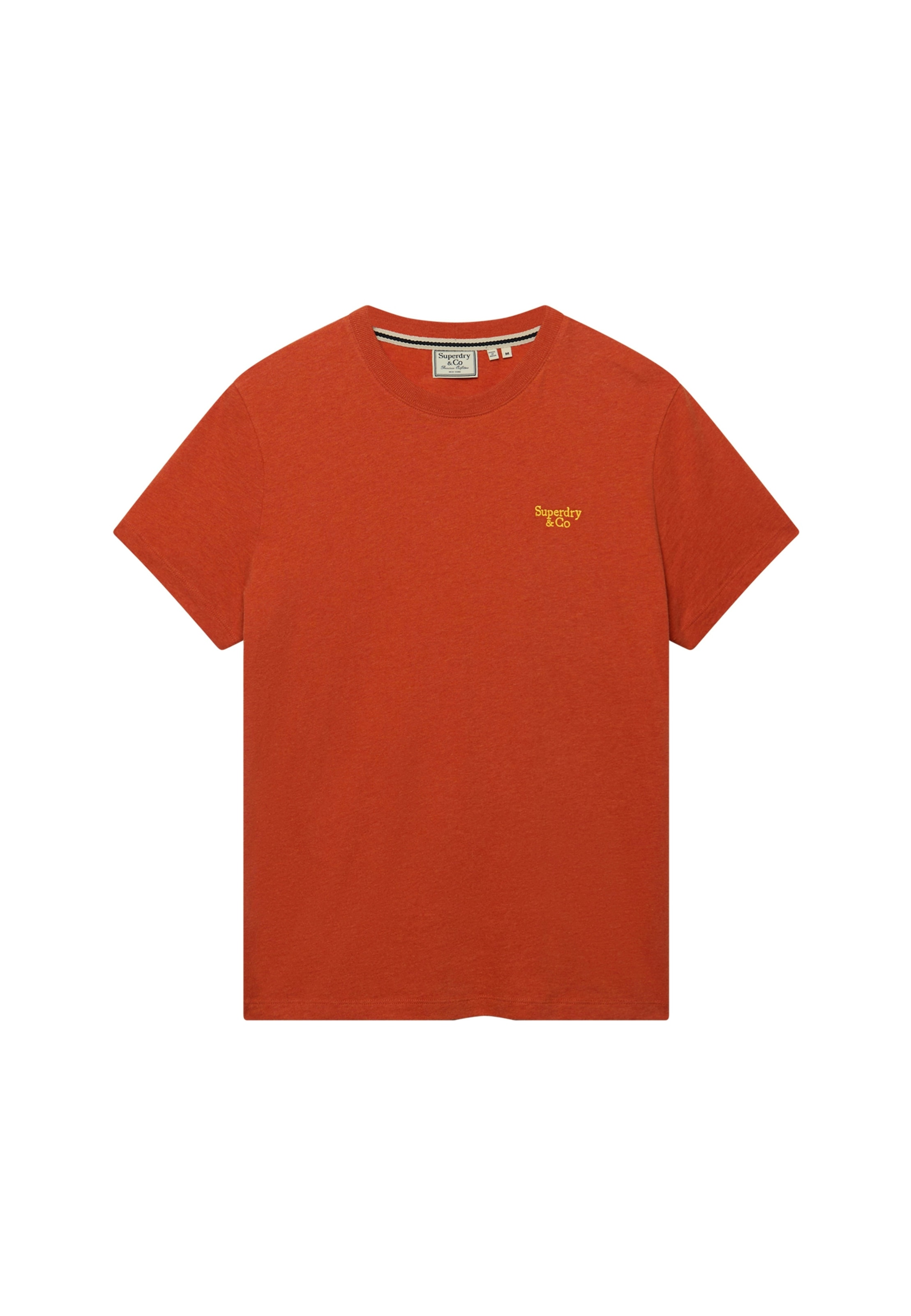 Superdry Shirt à col rond »ESSENTIAL SERIF LOGO EMB TEE« Baumwolle, regular fit