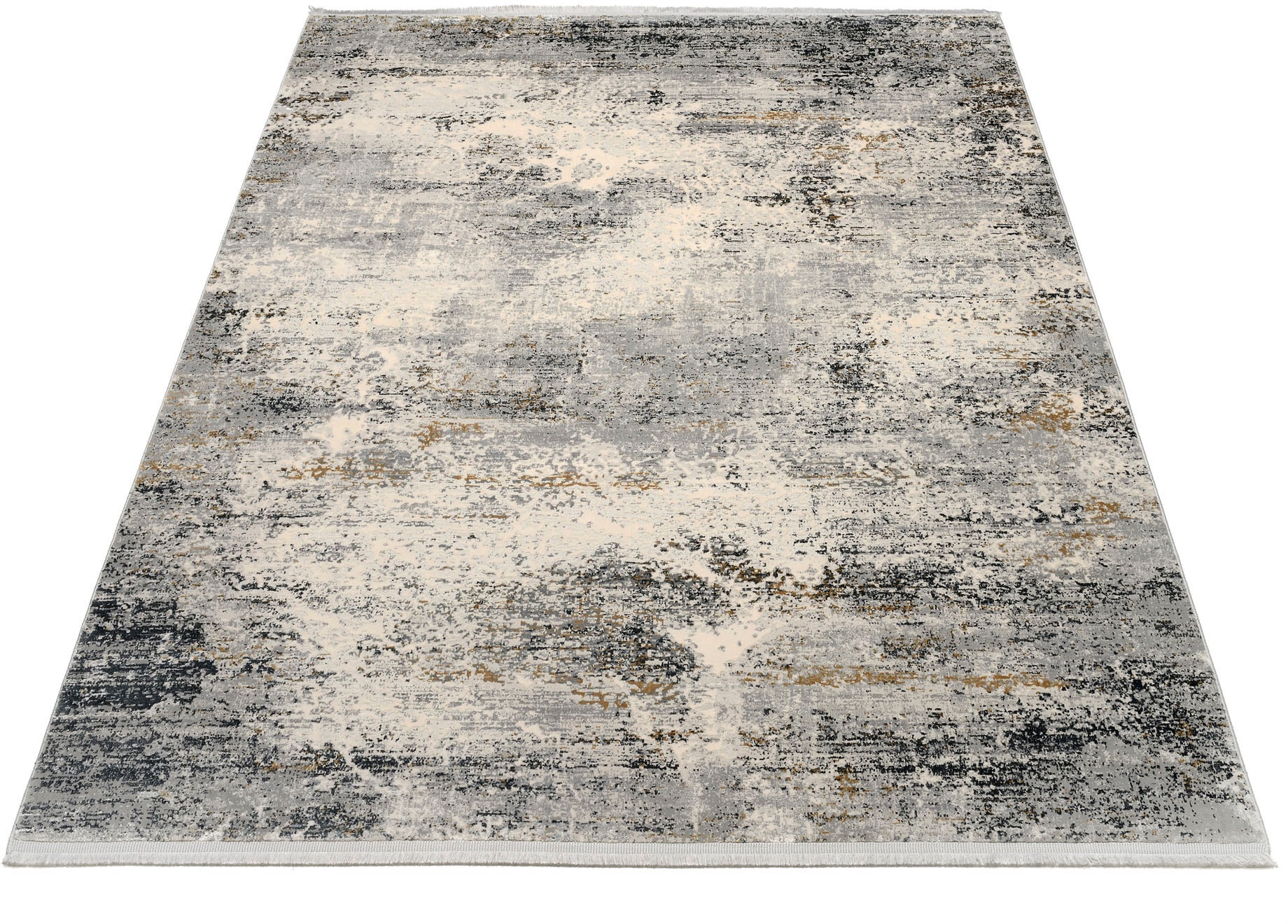 Image of OCI DIE TEPPICHMARKE Teppich "ELEMENTS VITA" rechteckig 8 mm Höhe Kurzflor, dezenter Glanz, Viskose, Wohnzimmer