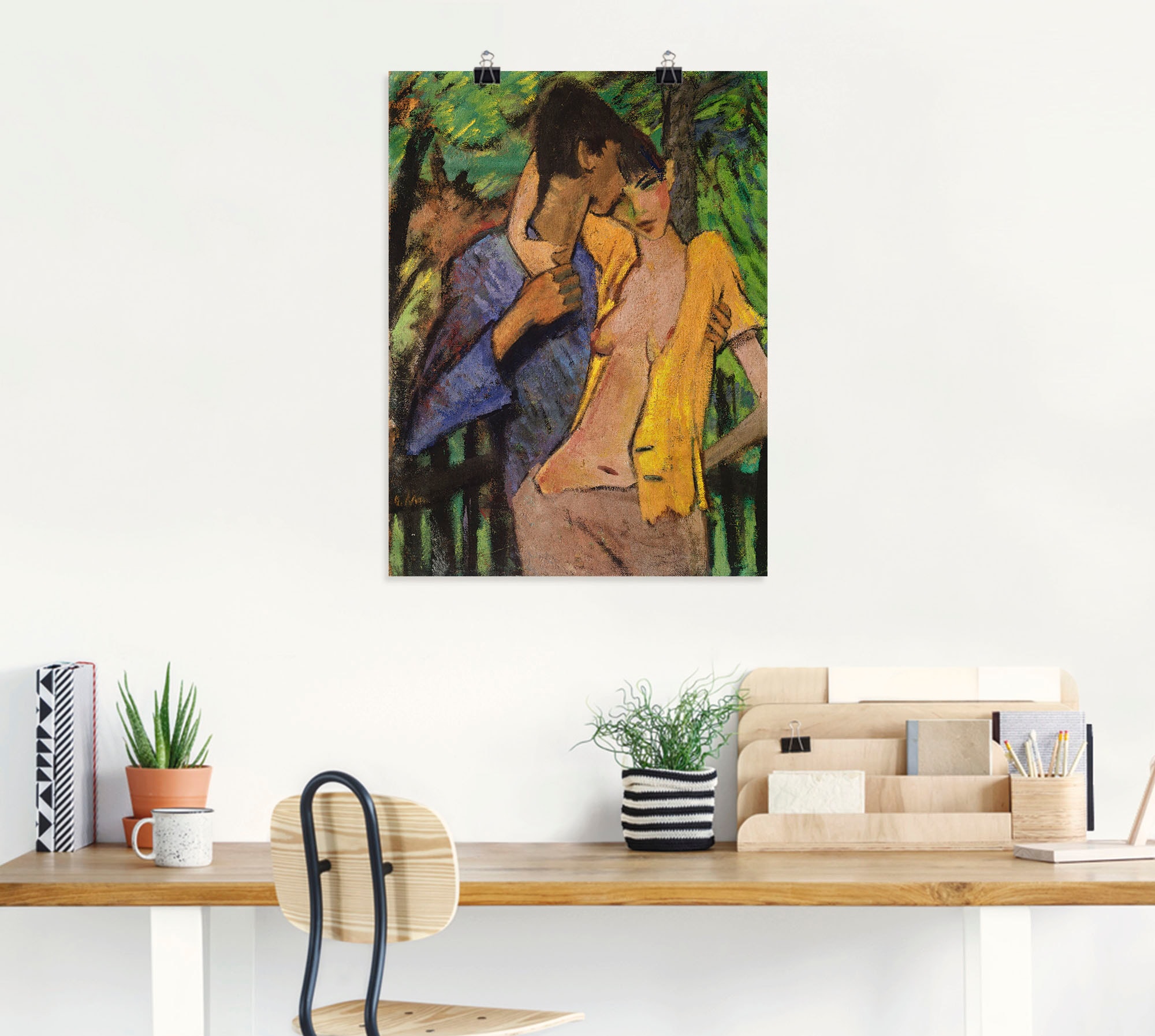 Artland Fresque murale »Liebespaar. 1919« 1 cuis tlg. als Leinwandbild, Poster in verschied. Grössen