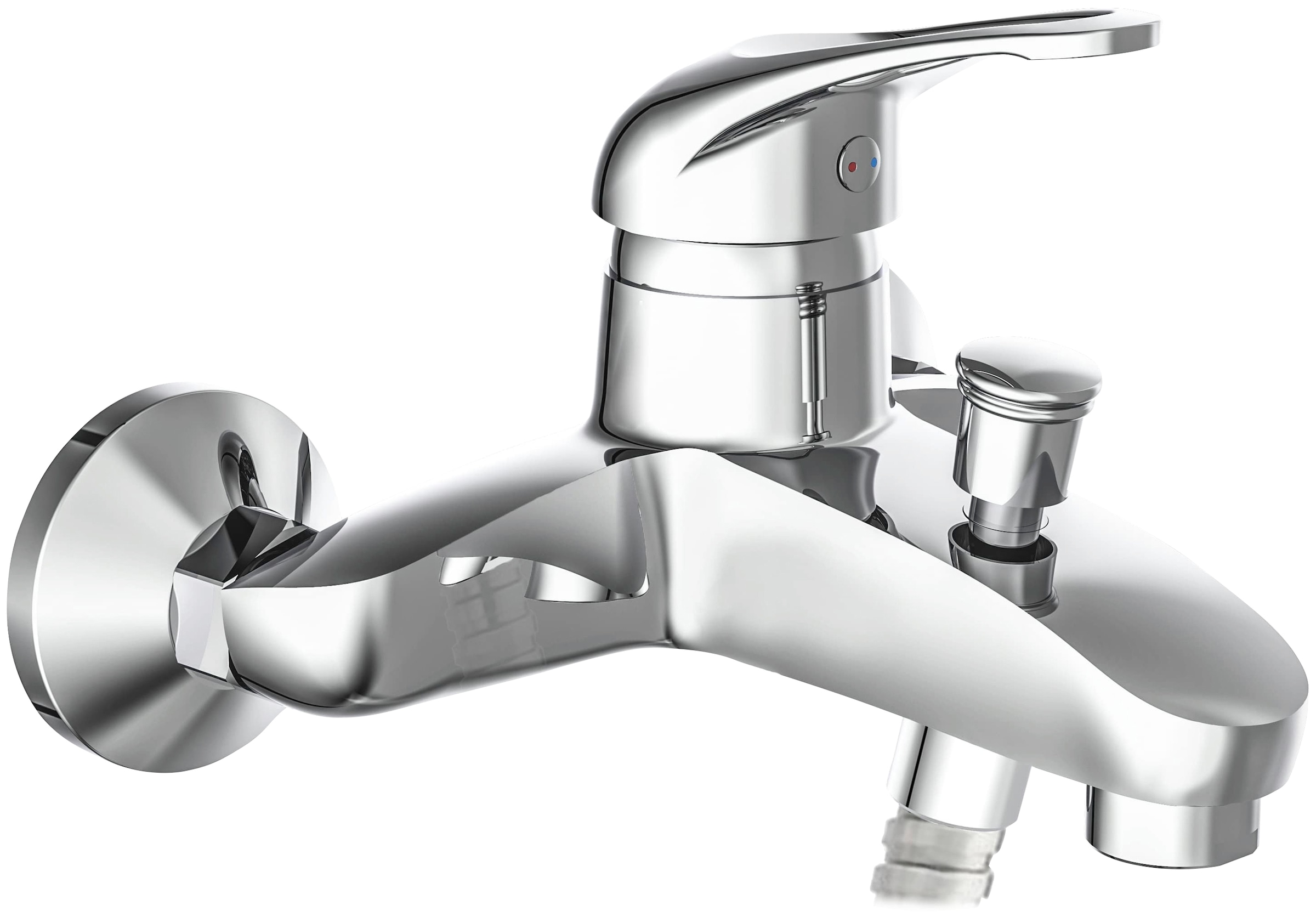 Image of Schütte Wannenarmatur "Calvino" Mischbatterie Badewanne, Wasserhahn Bad, Wannenarmatur in Chrom