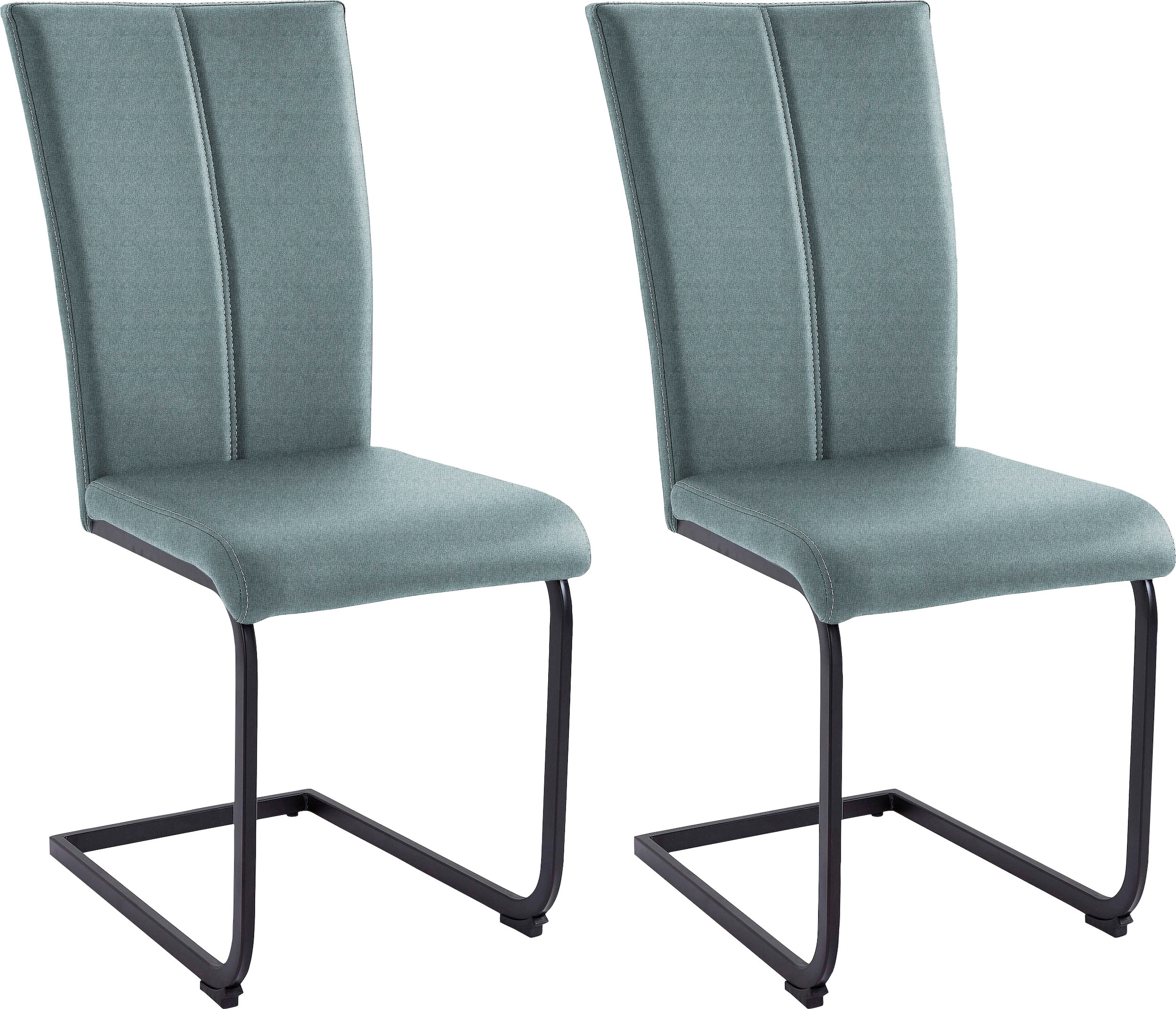 Home affaire Chaise cantilever »Nils« (Set) 2 cuisStuhl belastbar bis 120 Kg, Gestell Metall im Chrom-Look oder Schwarz