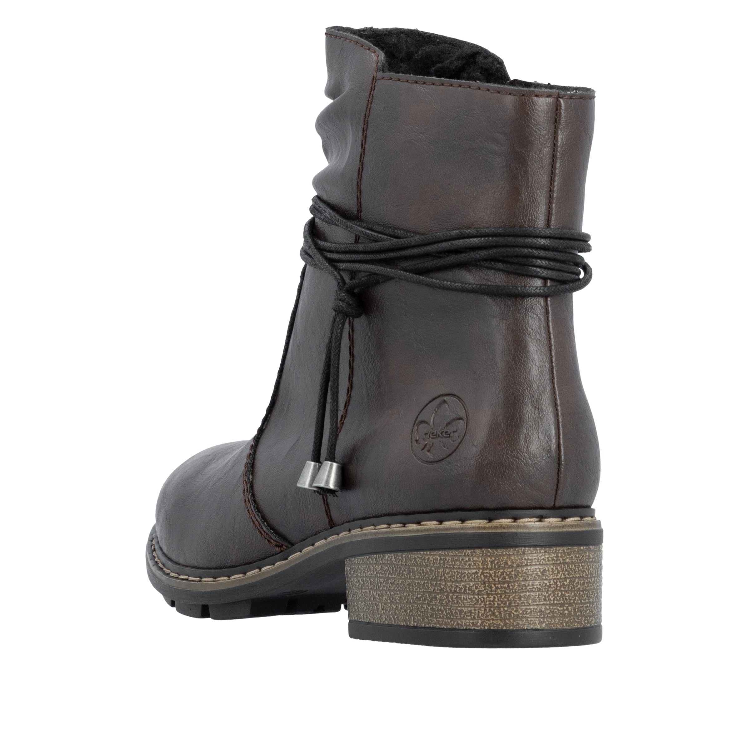 Rieker Winterstiefelette  Reissverschluss-Boots mit Zierkordel und slouchy Schaft