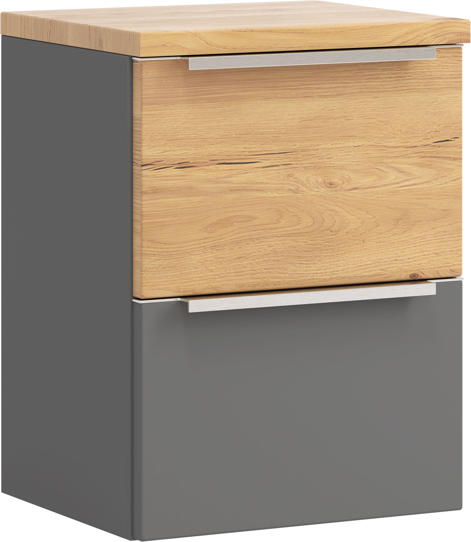Image of welltime Unterschrank "TRIENT, Unterschrank 40 cm, Softclose-Auszüge" onyx-grey/Wildeiche, Softclose-Metallauszüge