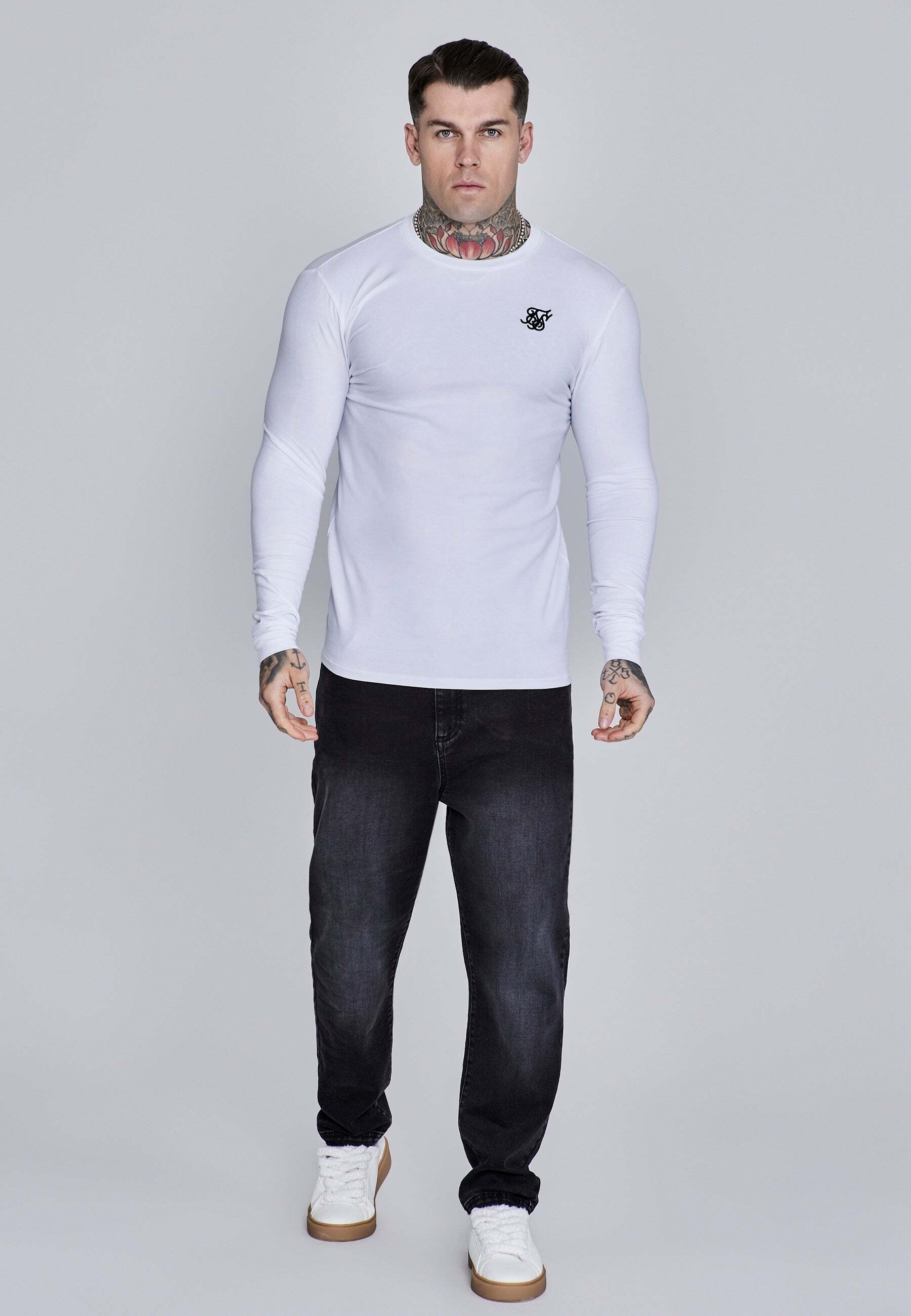 Siksilk T-shirt à manches longues »Siksilk Langarmshirt Essentials Long Sleeve T-Shirt«