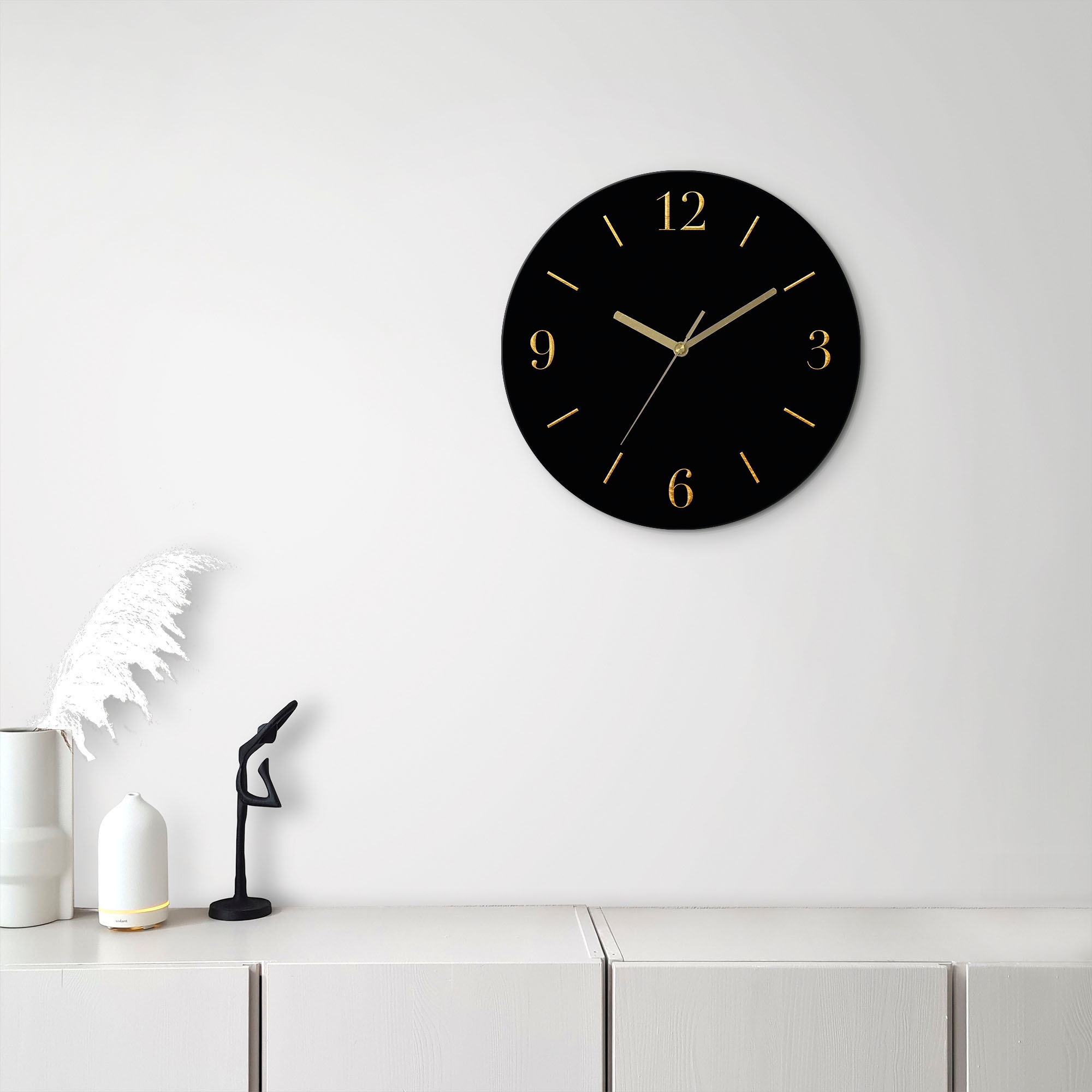 Image of GOODproduct Wanduhr "Aurum" wahlweise mit Quarz- oder Funkuhrwerk, lautlos ohne Tickgeräusche