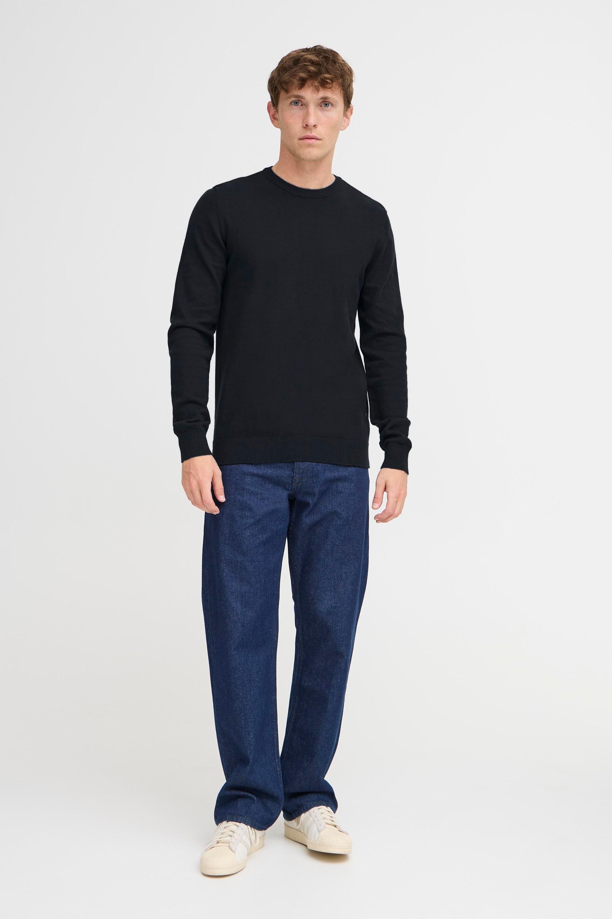 Blend Rundhalspullover »BHBRYAN CREW« aus Baumwollmischung, Regular Fit, Strick und Feinstrick