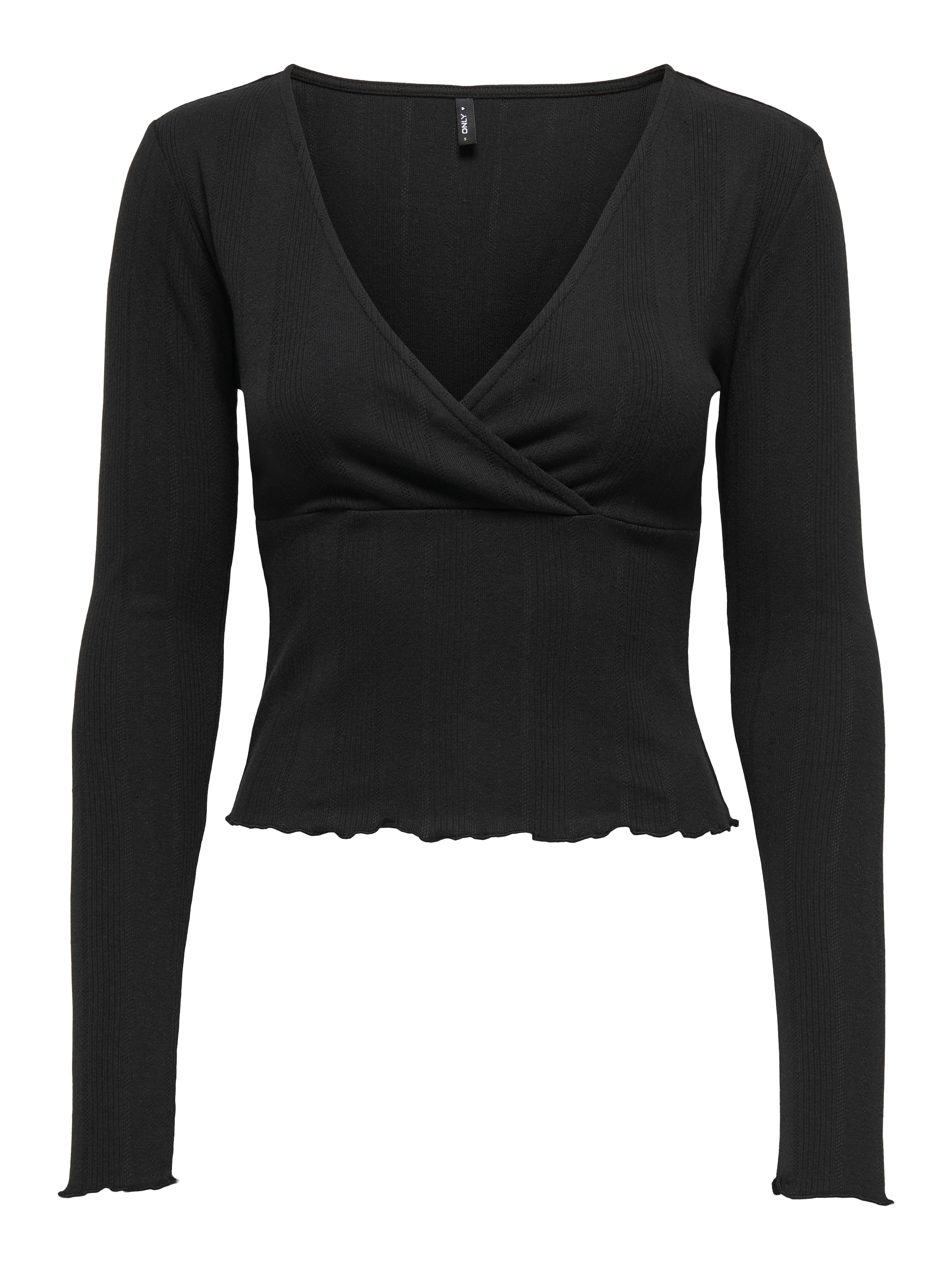 ONLY Langarmshirt »ONLCARLOTTA L/S WRAP TOP JRS«