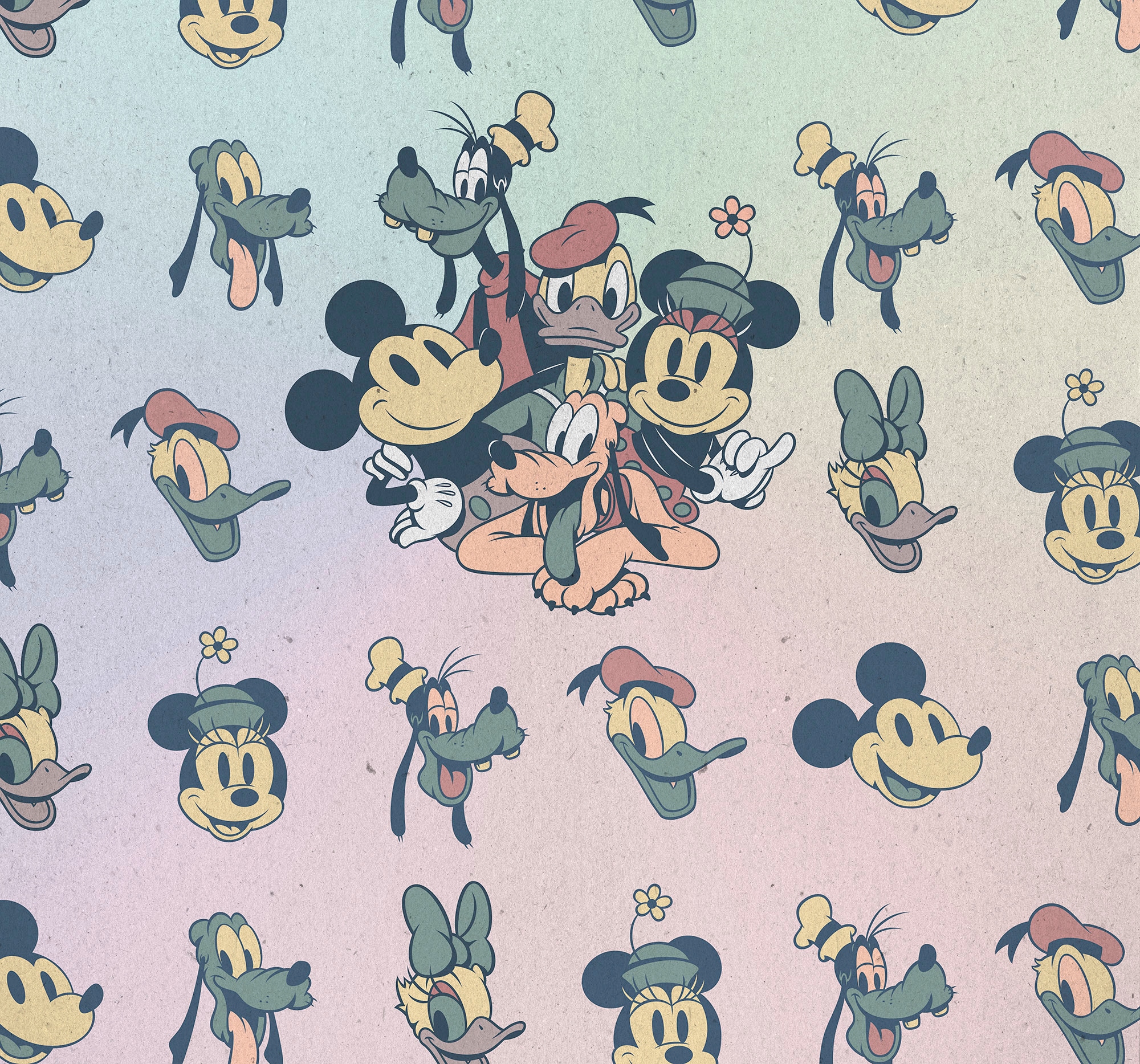 Image of Komar Vliestapete "Digitaldruck Vlies - Mickey Fab5 - Grösse 300 x 280 cm" bedruckt glatt Kinderzimmer
