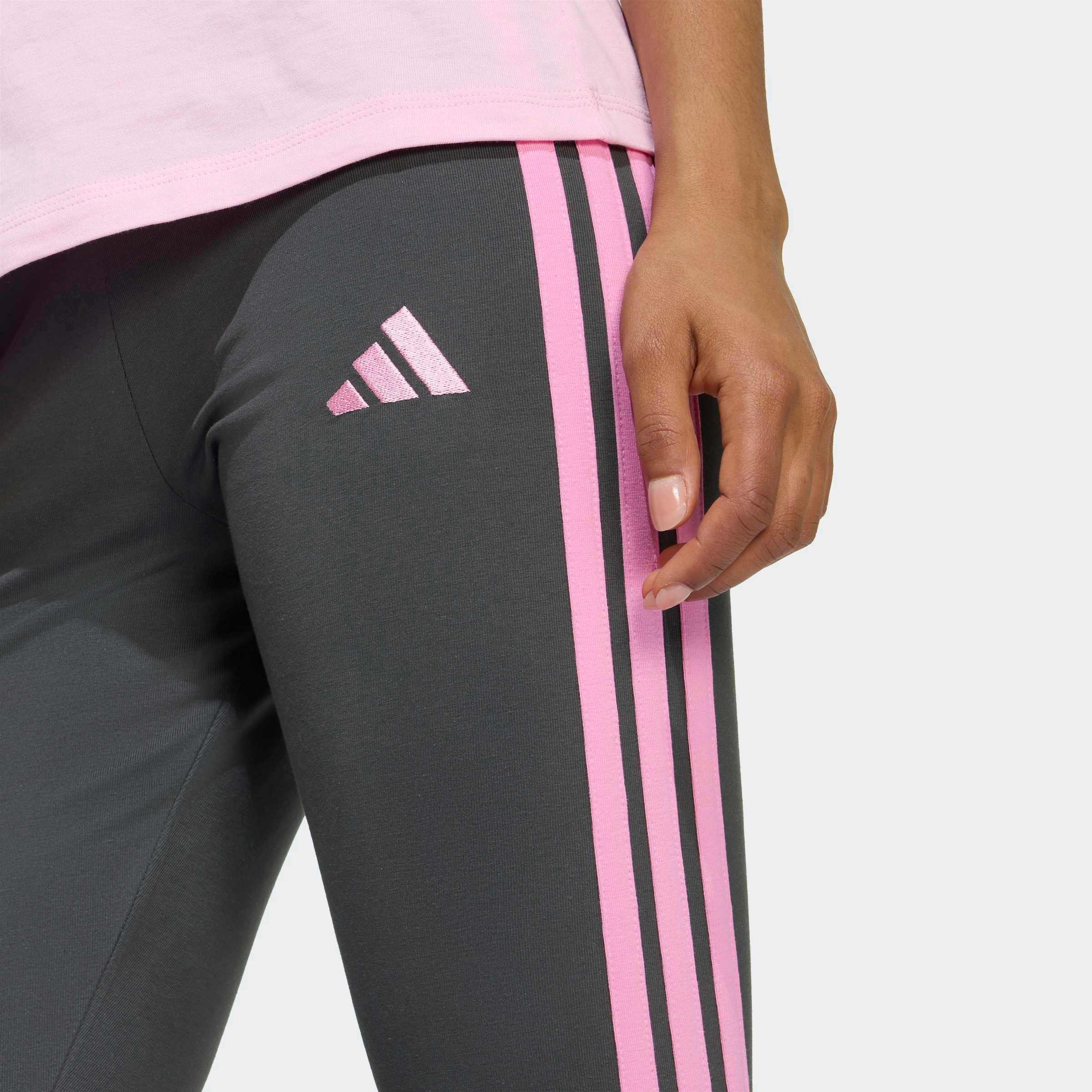 adidas Sportswear Trainingstights »ESSENTIALS 3-STREIFEN COTTON«  sportlicher Look mit 3-Streifen, aus Baumwolle und Elasthan