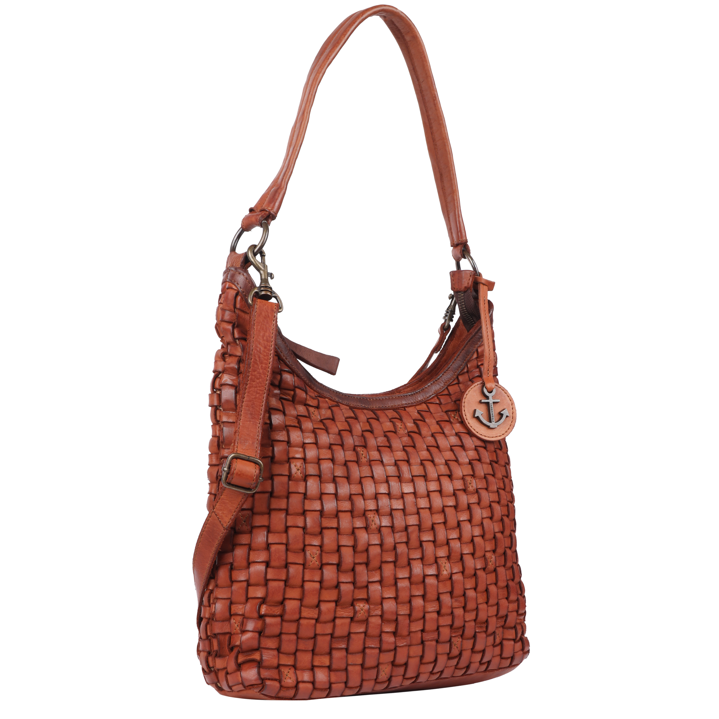 HARBOUR 2nd Hobo »Tuula-UP« Damen Umhängetasche, Tragetasche, Schultertasche mit Anker-Anhänger