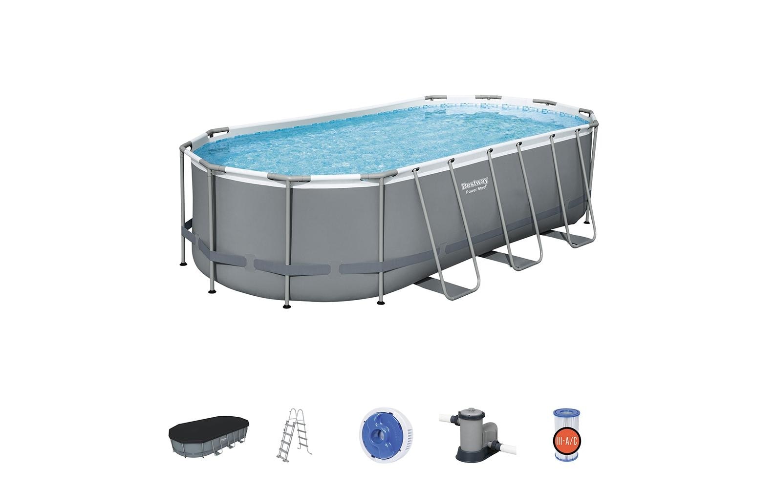 Bestway Pool »Power Steel Frame Komplett-Set 549 x 274 x 122cm«