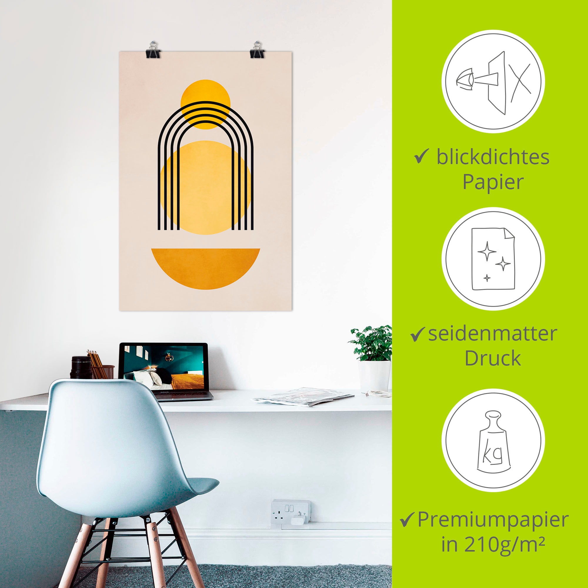 Artland Wandbild »Geometrica Nr. 5« Muster 1 Stk. tlg. als Leinwandbild, Poster in verschied. Grössen