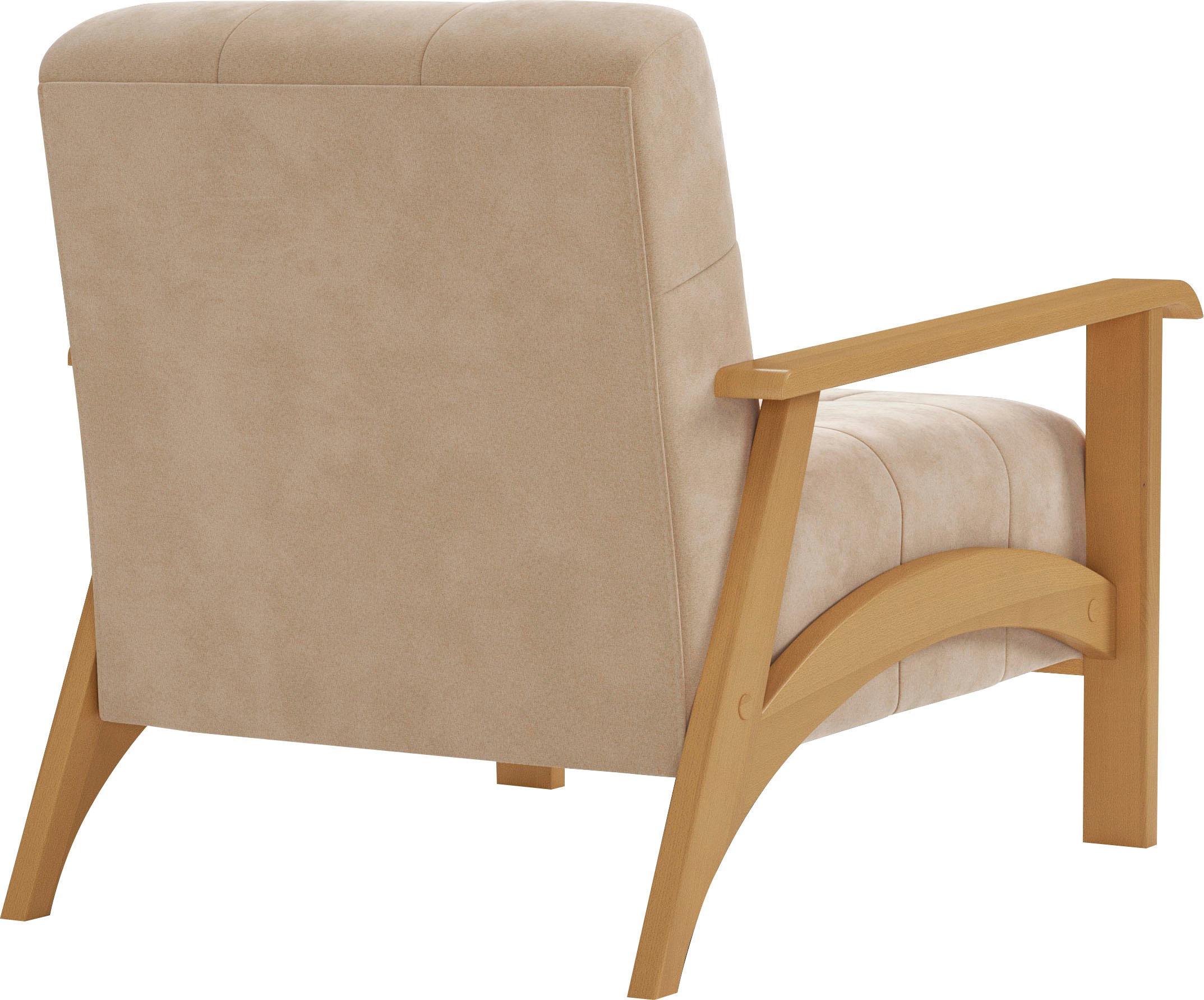 sit&more Sessel »Billund«, Armlehnen aus eichefarbigem Buchenholz, verschiedene Bezüge und Farben