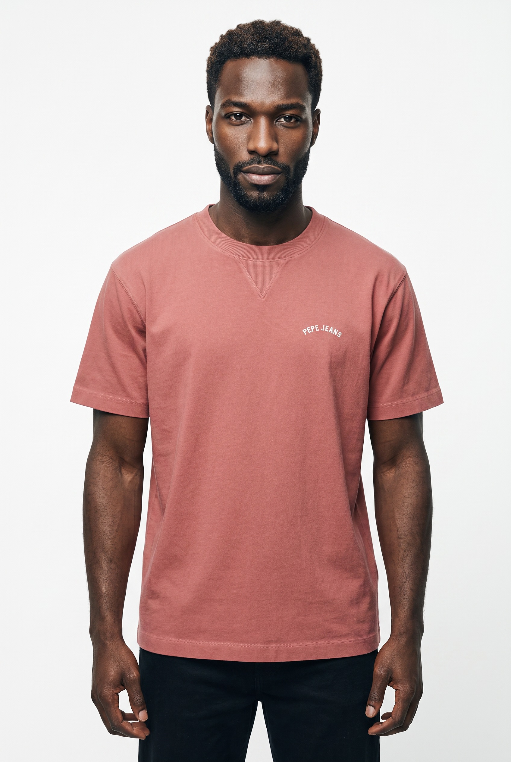 Image of Pepe Jeans T-Shirt "JOHN TEE" mit V-Naht am Rundhals