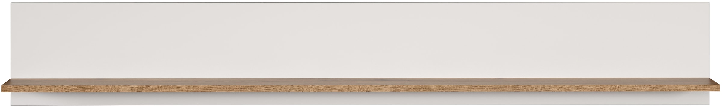 INOSIGN Wandboard »Linz«, (1 St.), grosszügige Bücherleiste in Weiss/Eiche - Wandregal (B/T/H) 170/18/25 cm