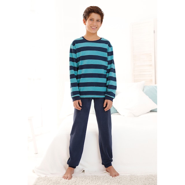Trendige AUTHENTIC LE JOGGER Pyjama, (2 tlg., 1 Stück), aus Frottee, mit  Bündchen versandkostenfrei shoppen