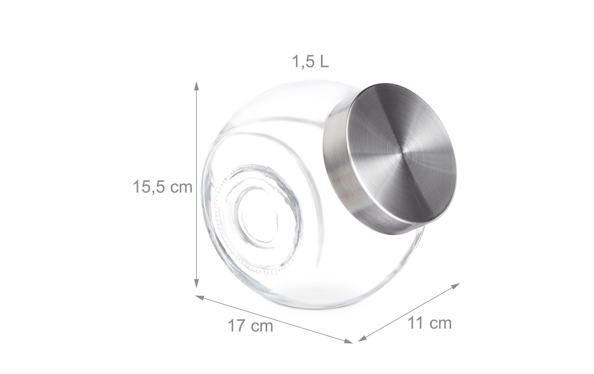 relaxdays Vorratsglas »2er Set, 1,5 L«, (1 tlg.)