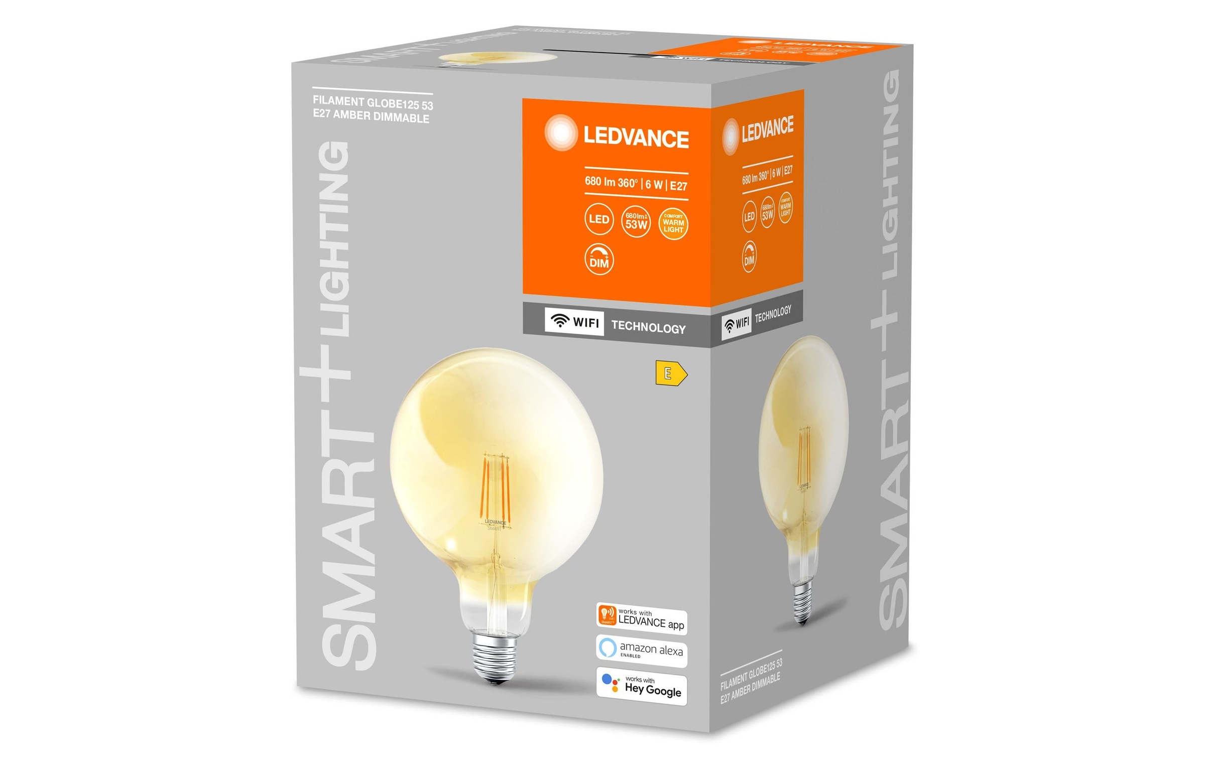 LED-Leuchtmittel »SMART+ Globe, Filament, 6W, E27, WiFi«, E27, Warmweiss