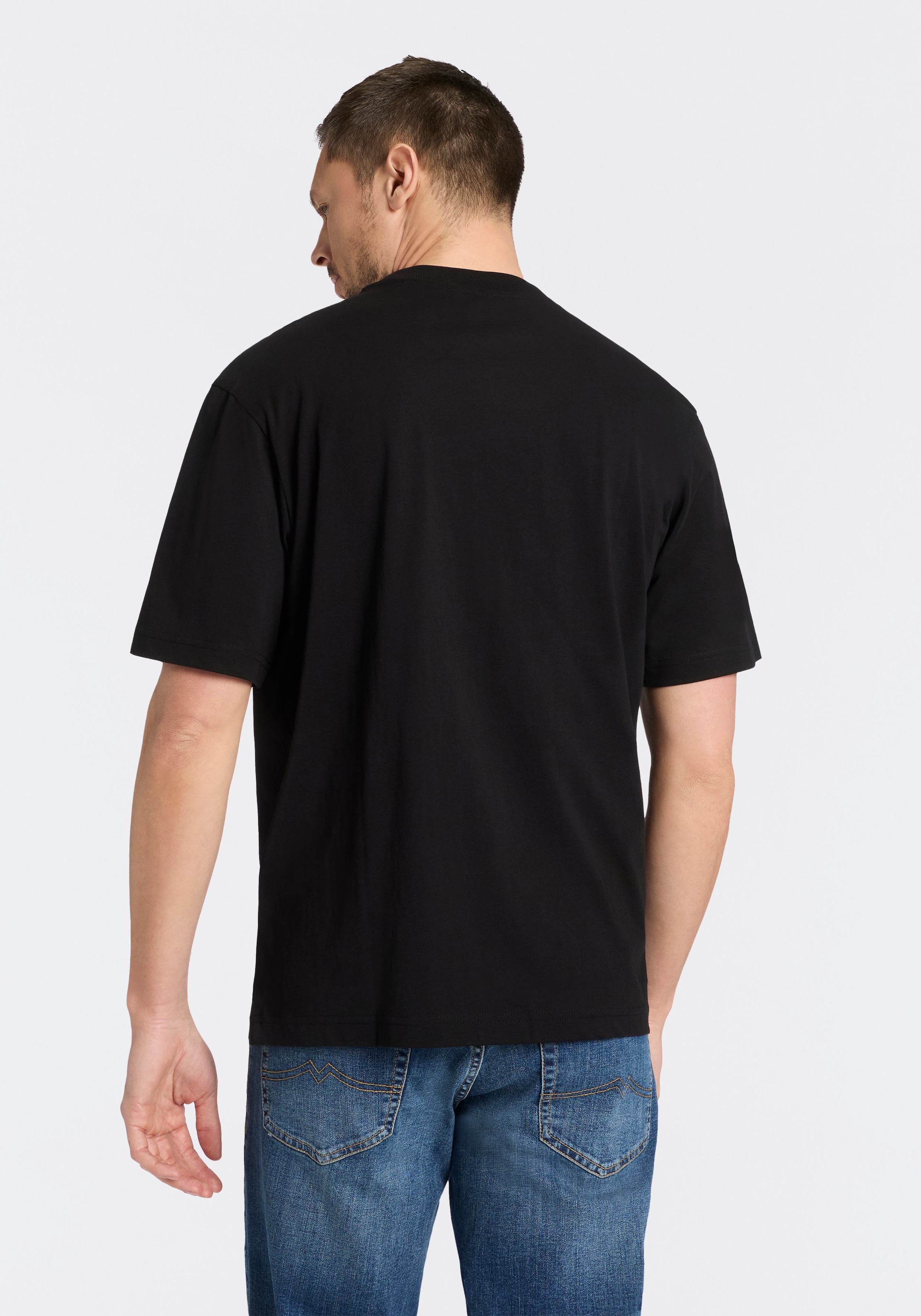 HUGO T-shirt col rond, coupe régulière, coton pur