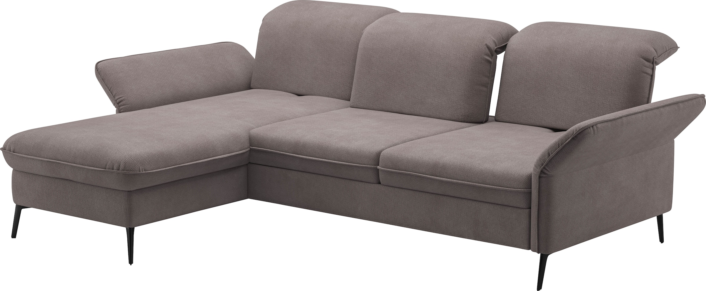 sit&more Ecksofa »Emely, inkl. Sitztiefenverstellung«, wahlweise mit Bettfunktion,Bettkasten,Kopf- & Armteilverstellung