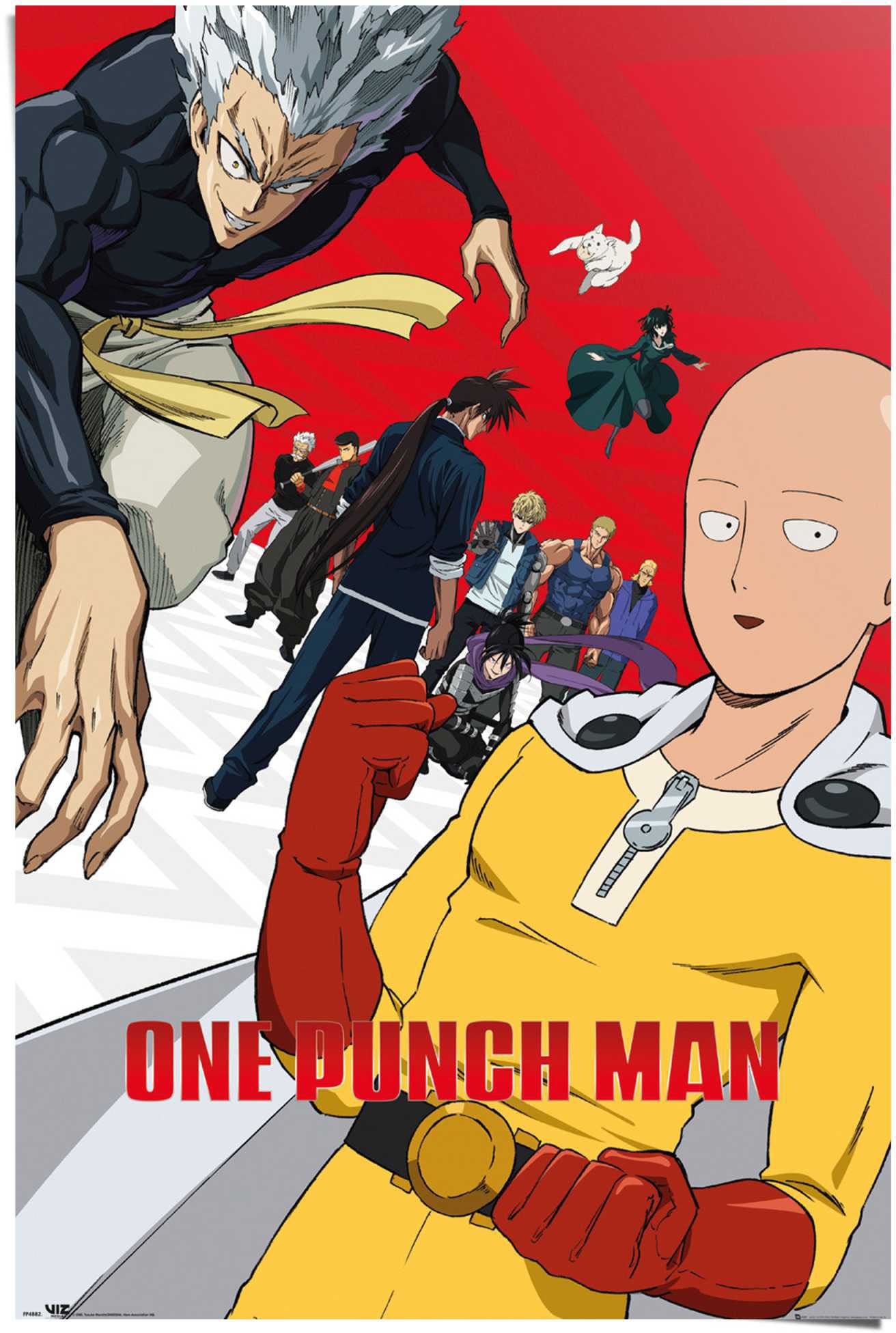 Poster »One Punch Man Japan - Webcomic - Manga - Superheld Saitama«, (1 St.)