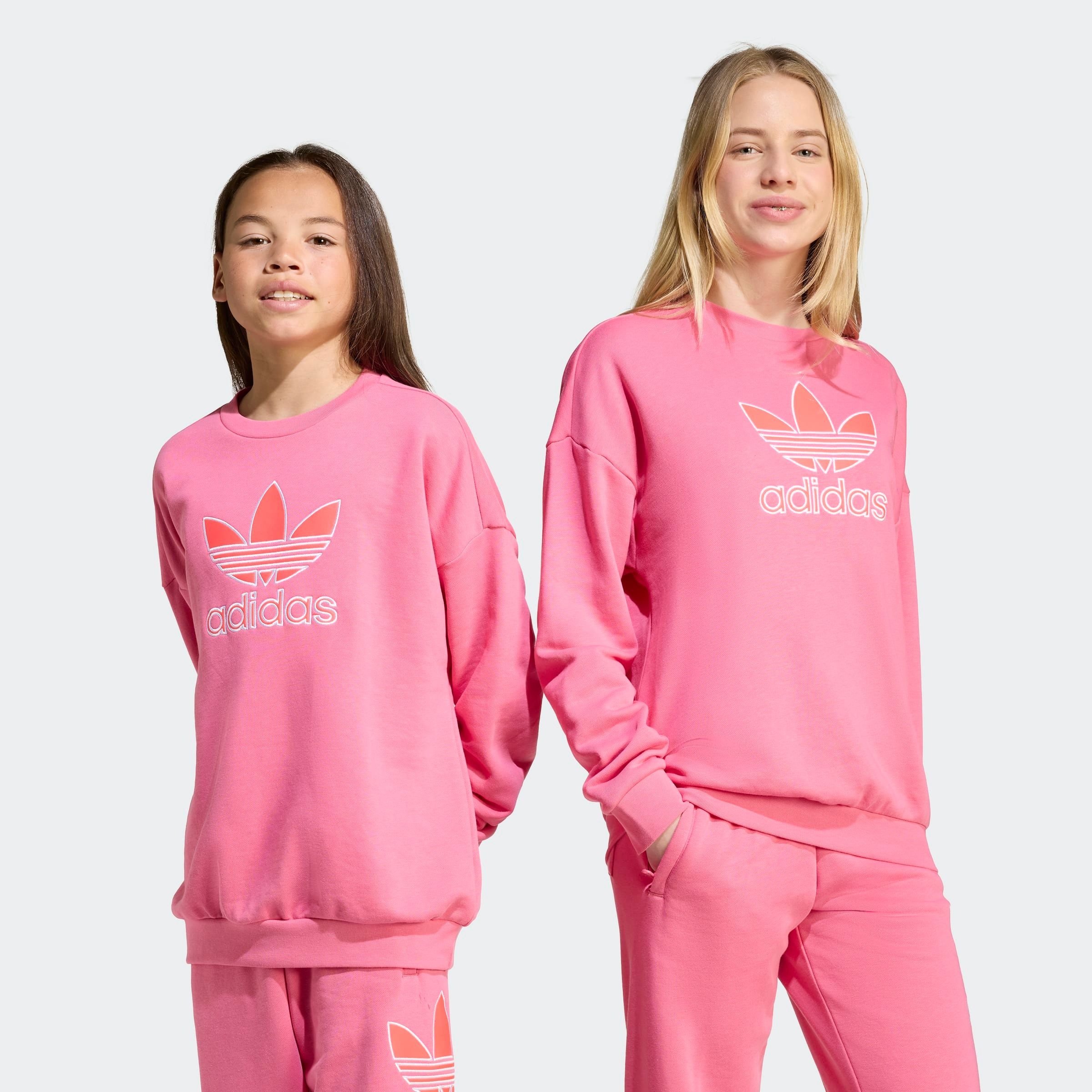 Image of adidas Originals Sweatshirt "TREFOIL KIDS", sportlicher Stil, lockerer Schnitt, aus Baumwollmischung