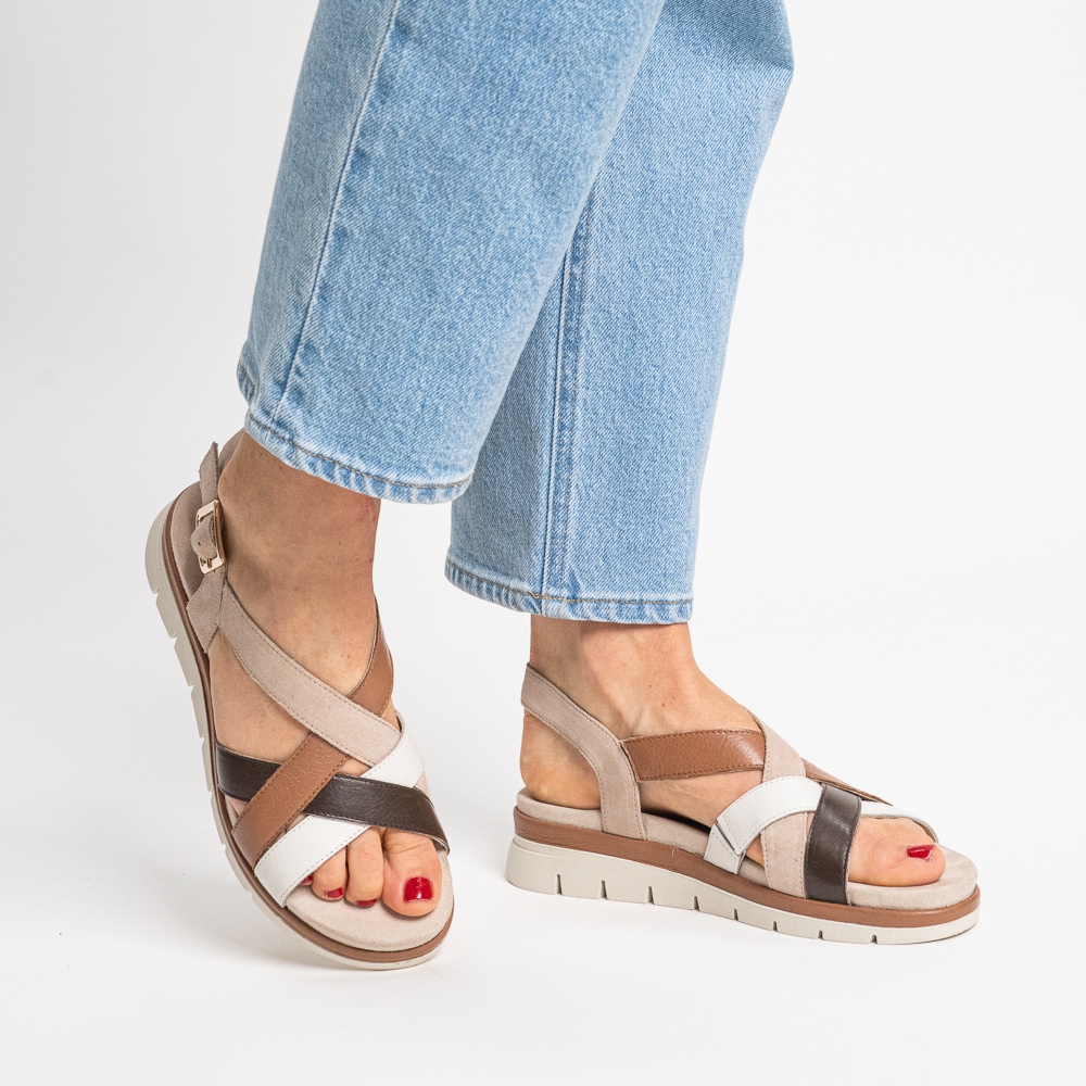 Ara Sandale à lanières »CAMBRIDGE-S«  talon compensé, chaussure confort avec fermeture velcro, largeur G (= large)