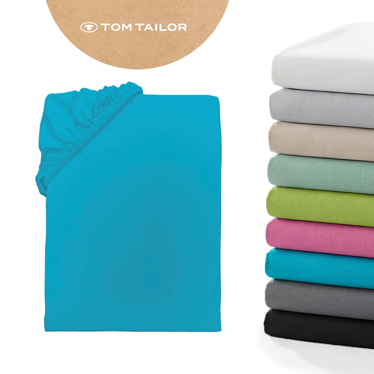 Image of TOM TAILOR HOME Spannbettlaken "Tom Tailor Jersey" ab Grösse 90x200 cm, Laken in hochwertiger Jersey Qualität