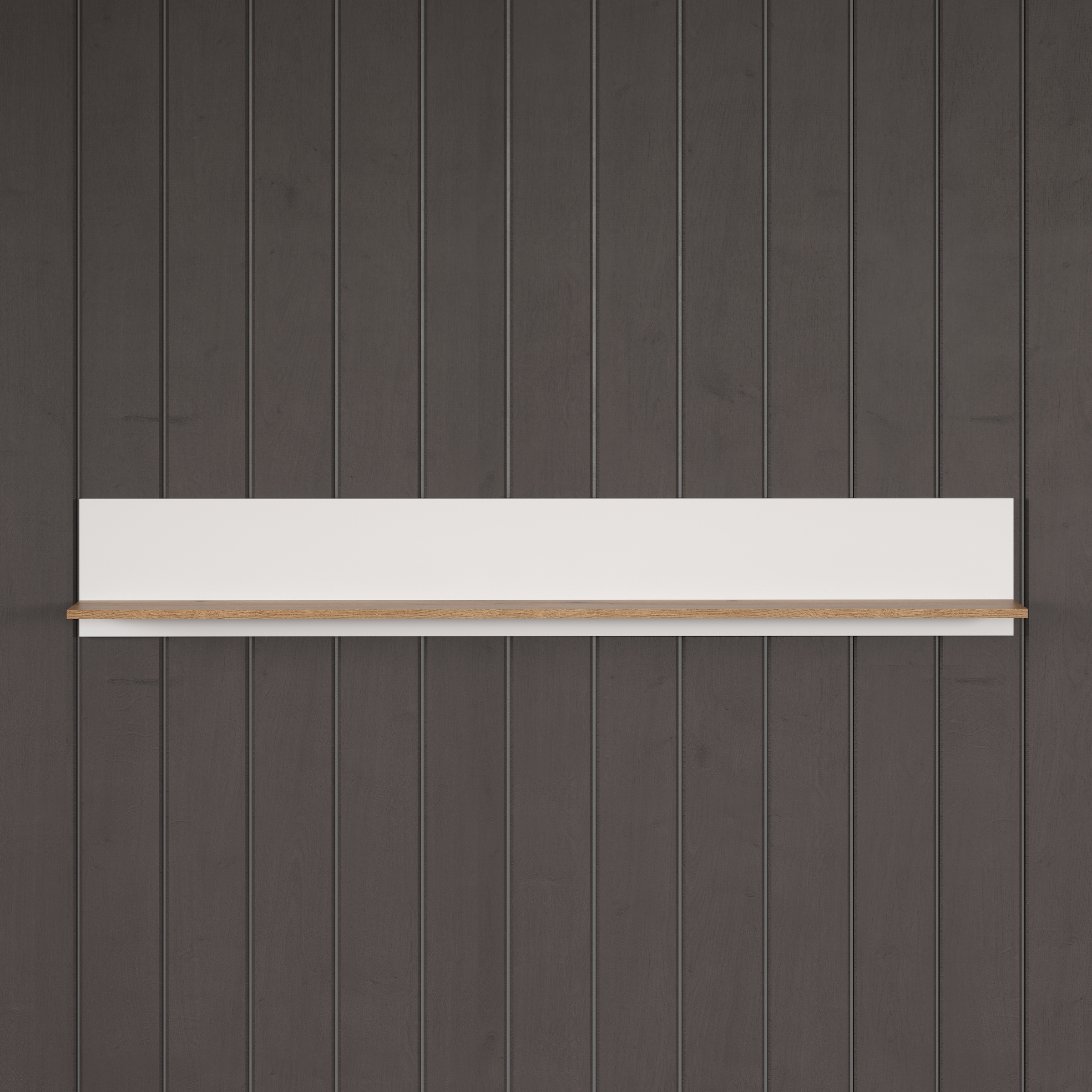 INOSIGN Wandboard »Linz«, (1 St.), grosszügige Bücherleiste in Weiss/Eiche - Wandregal (B/T/H) 170/18/25 cm