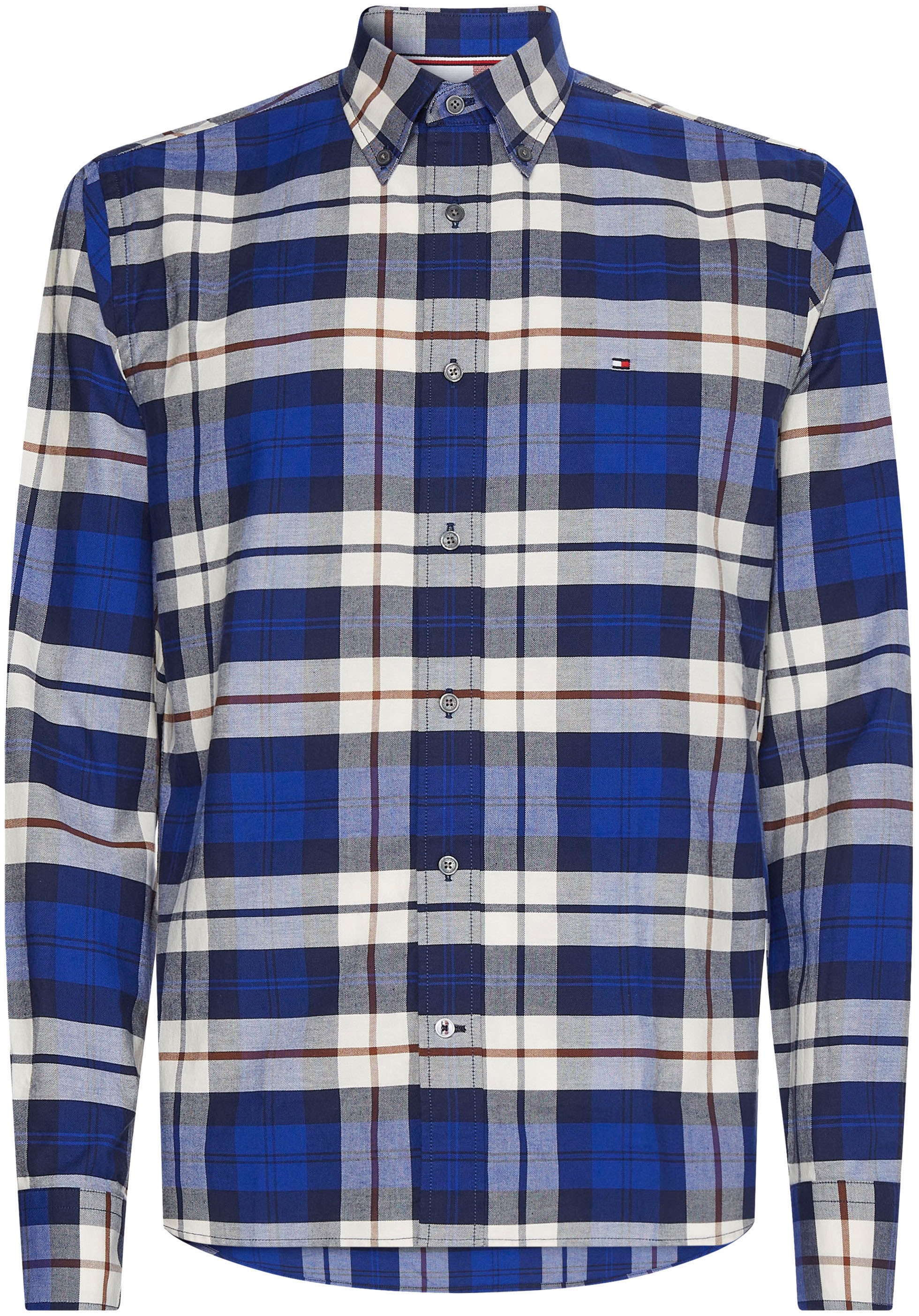 Tommy Hilfiger Langarmhemd »OXFORD BLACKWATCH RF SHIRT«, mit Button-down-Kragen