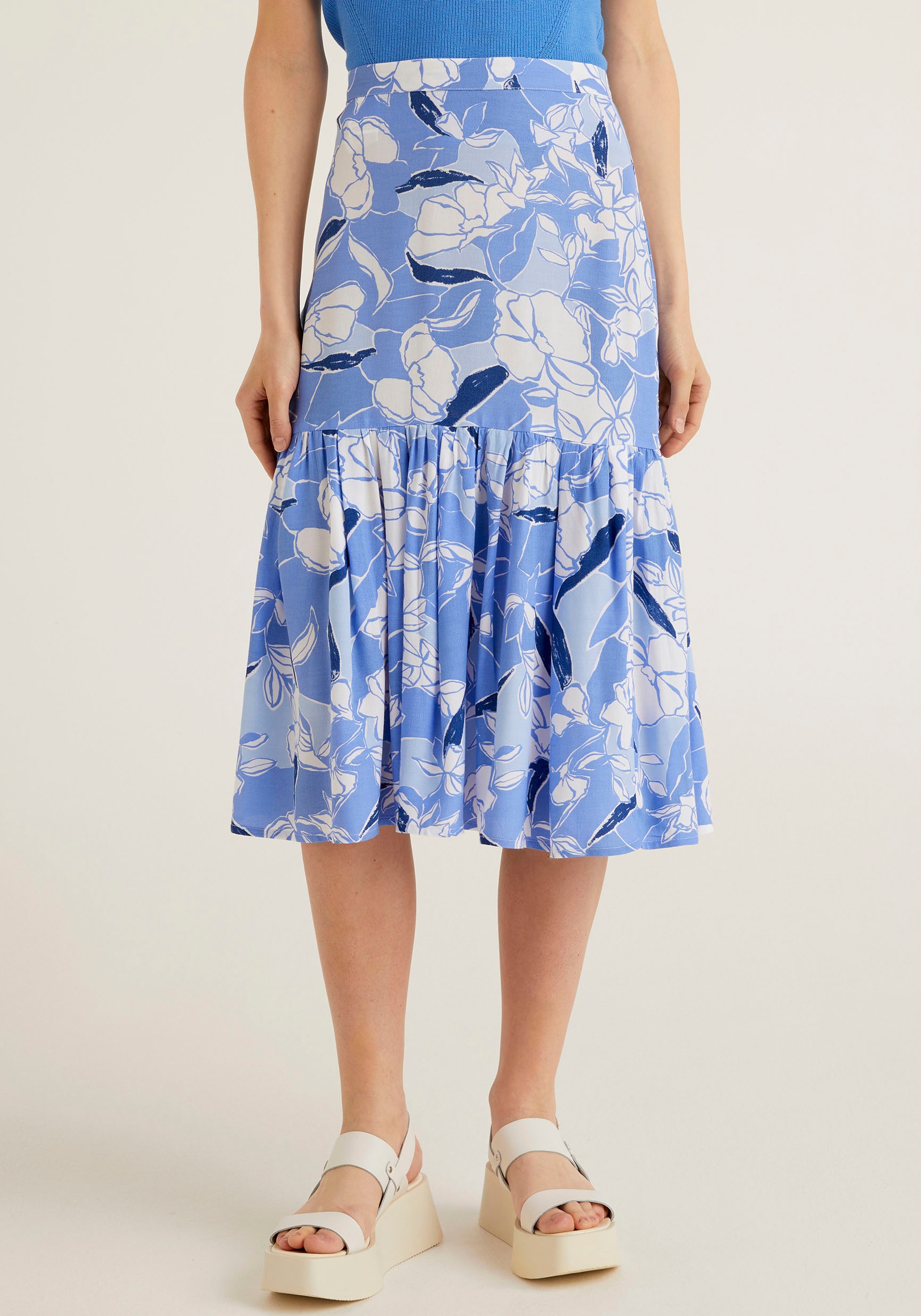 Image of United Colors of Benetton Midirock, mit floralem Muster bei Ackermann Versand Schweiz