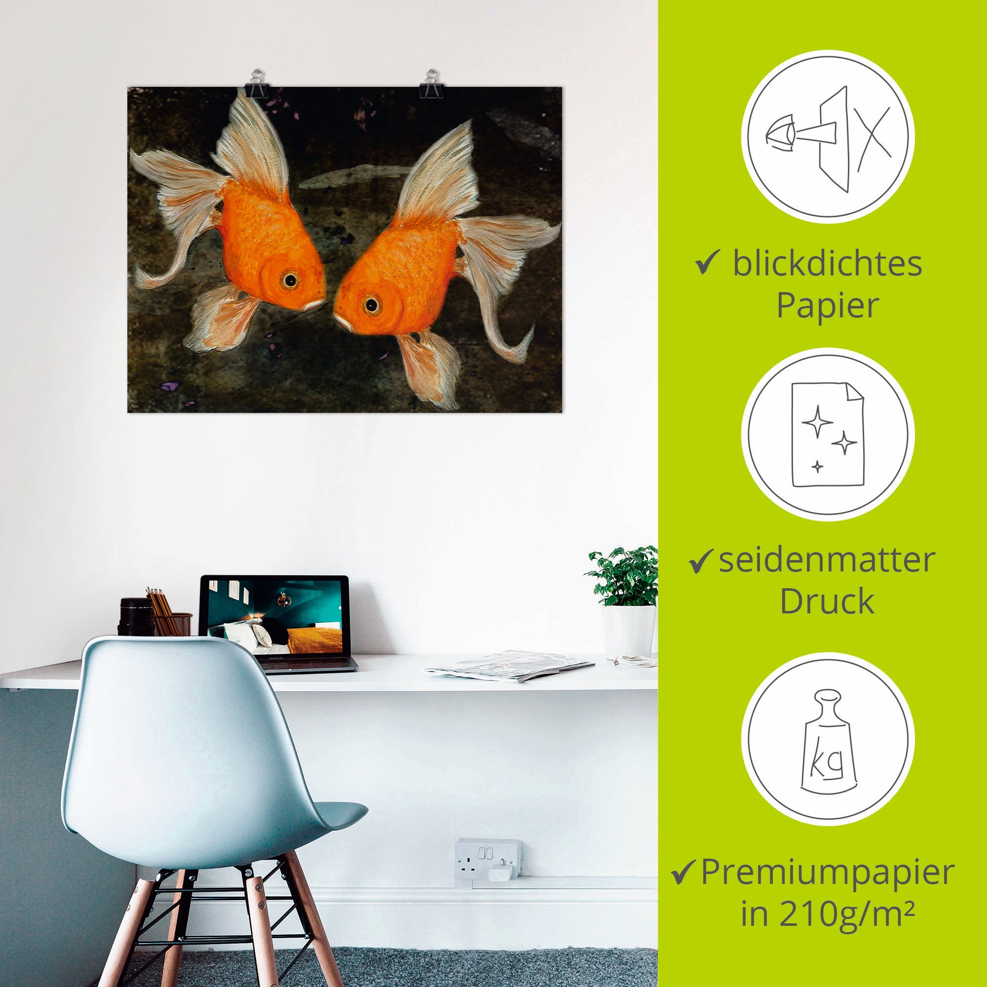 Artland Wandbild »Turtelfische« Wassertiere 1 Stk. tlg. als Leinwandbild, Poster, Wandaufkleber in verschied. Grössen