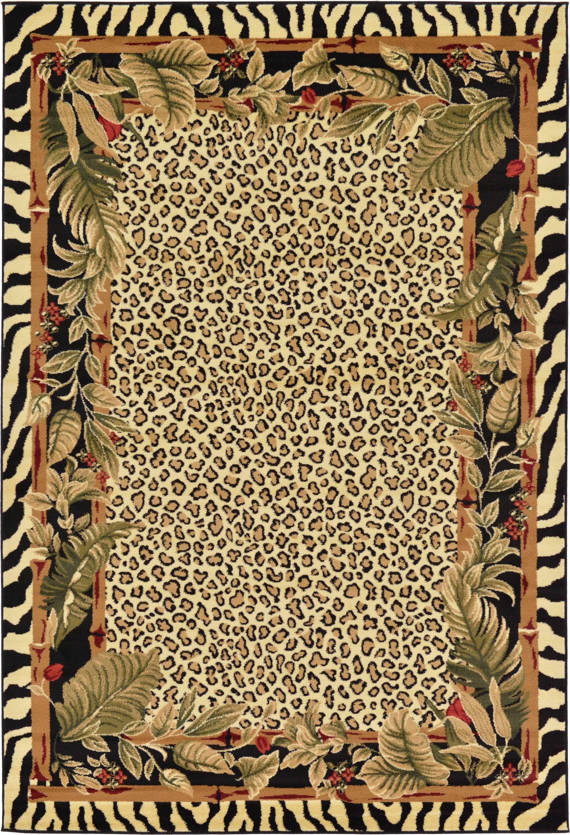 Image of Myflair Möbel & Accessoires Teppich »Jungle«, rechteckig, 8 mm Höhe, Kurzflor, gewebt, mit Bordüre, ideal im Wohnzimmer & Schlafzimmer bei Ackermann Versand Schweiz